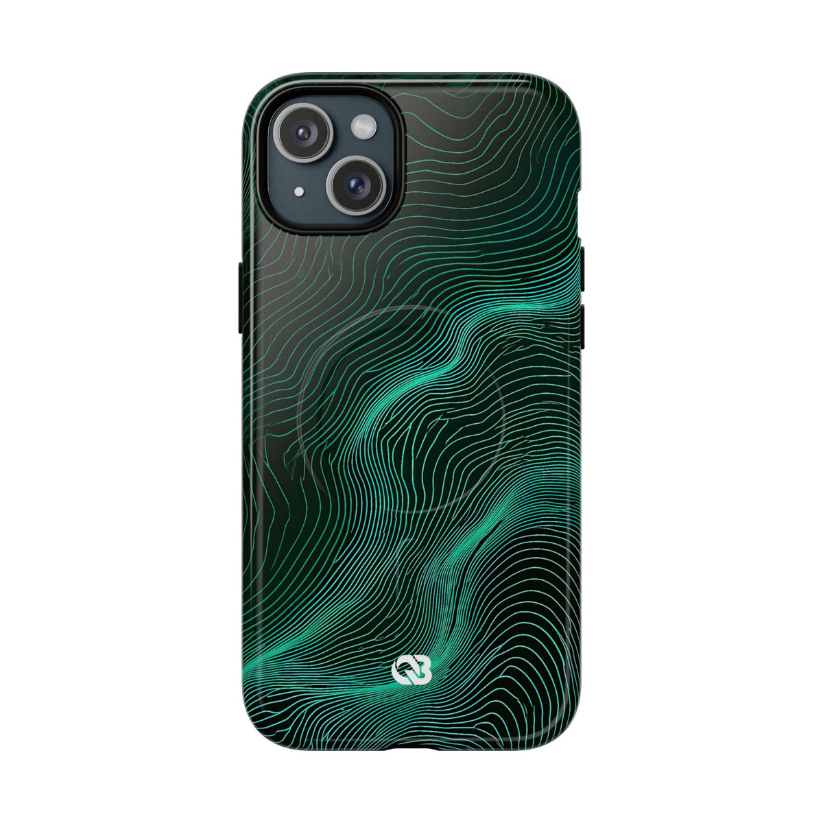 Emerald Topo Ridge · Tough 2.0 Magnetic Phone Case for iPhone · Green