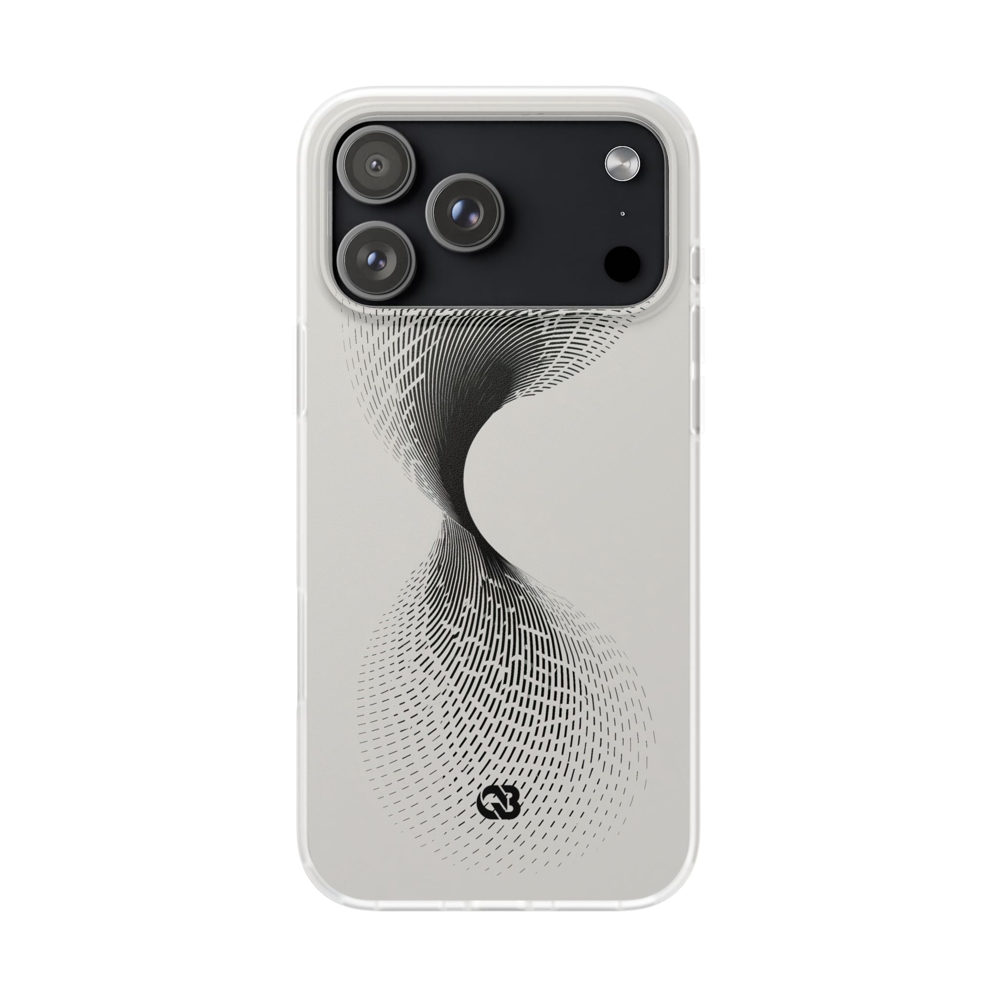 White Lite Phone Case for iPhone - Linear Torsion Grid