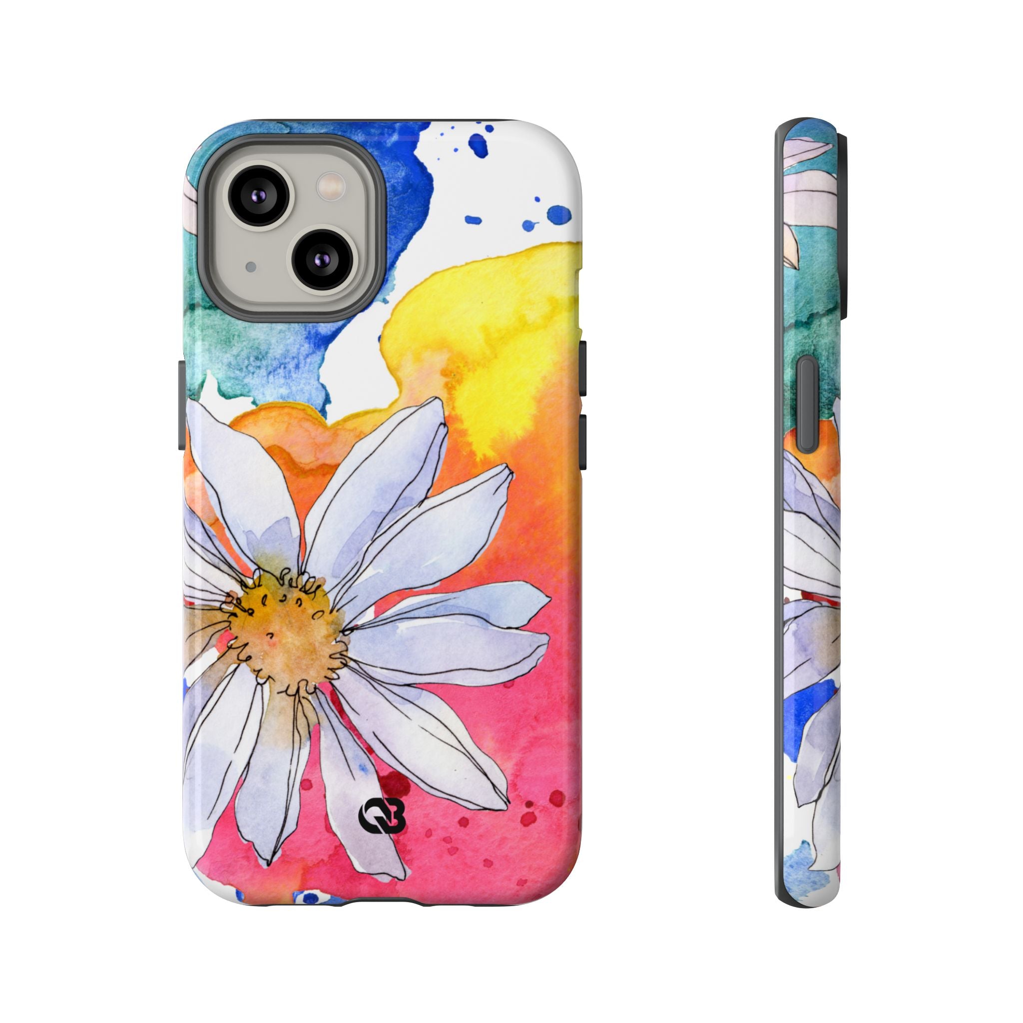 Vivid Bloom Splatter · Tough Phone Case for iPhone