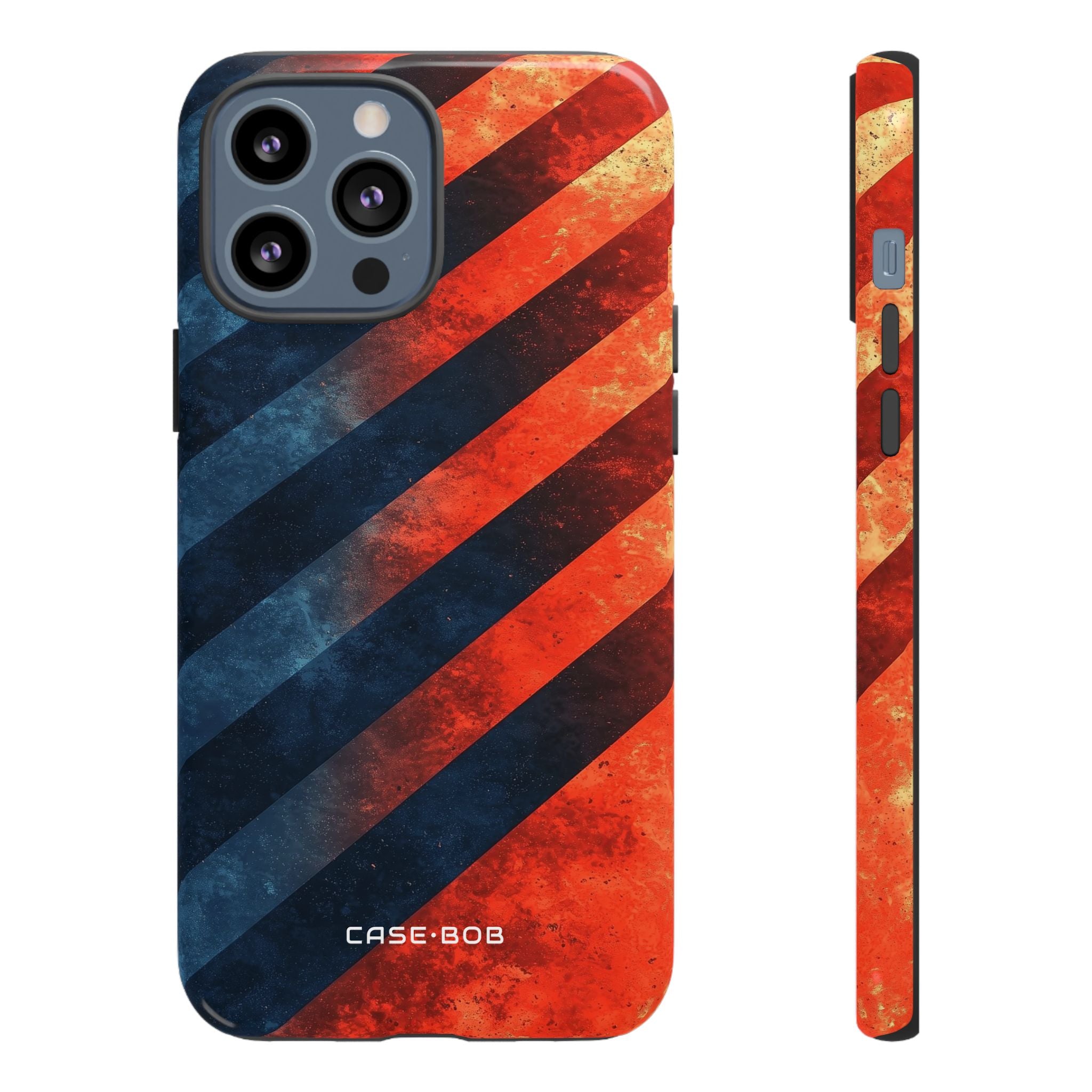 Diagonal Stripes Blaze iPhone 13 Pro Max Skal - Tough