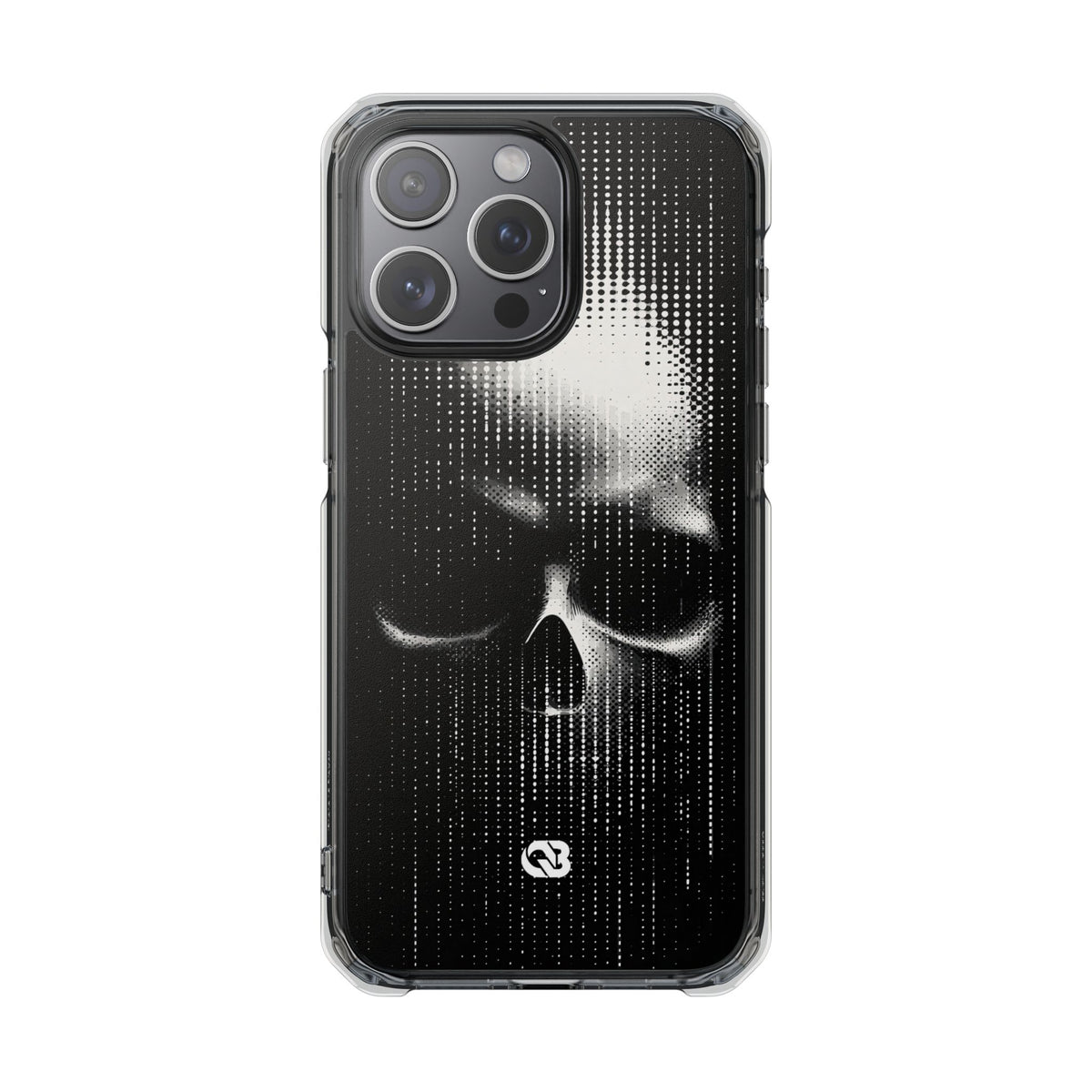 Raster Phantom · Clear Impact Magnetic Phone Case for iPhone · Black