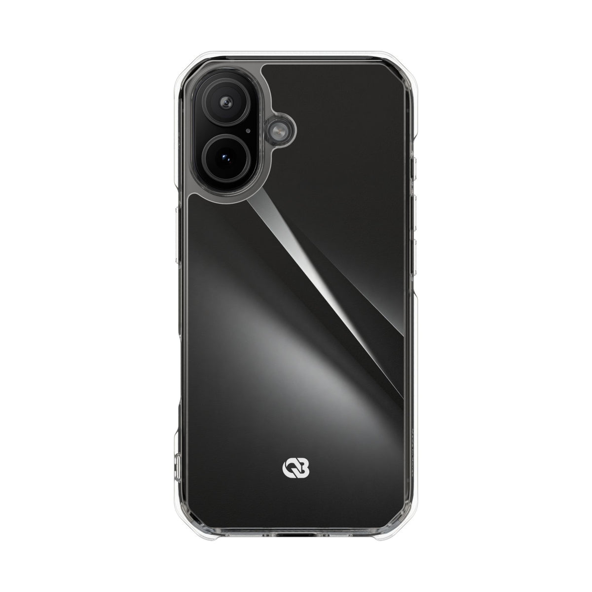 Obsidian Ridge · Clear Impact Magnetic Phone Case for iPhone · Black