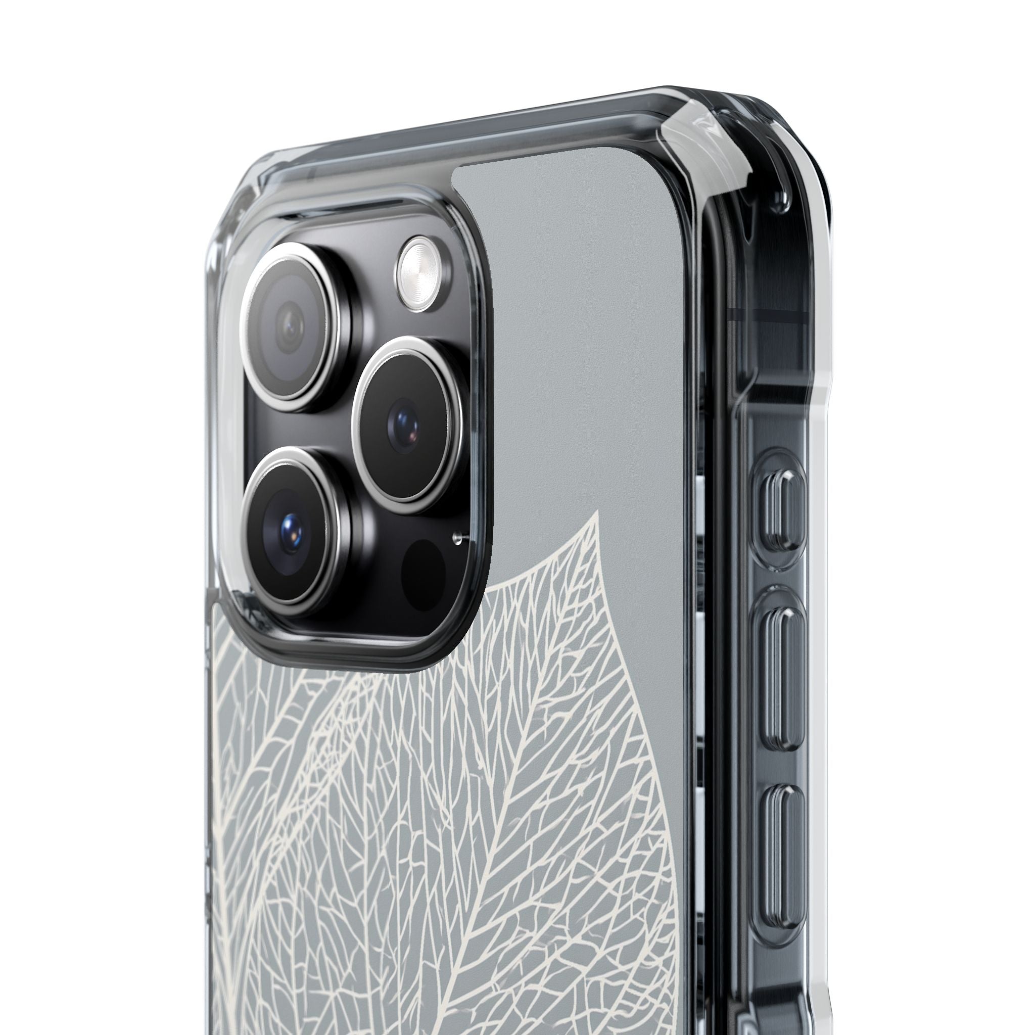 Grey Impact MagSafe Phone Case for iPhone - Frosted Ash Veins
