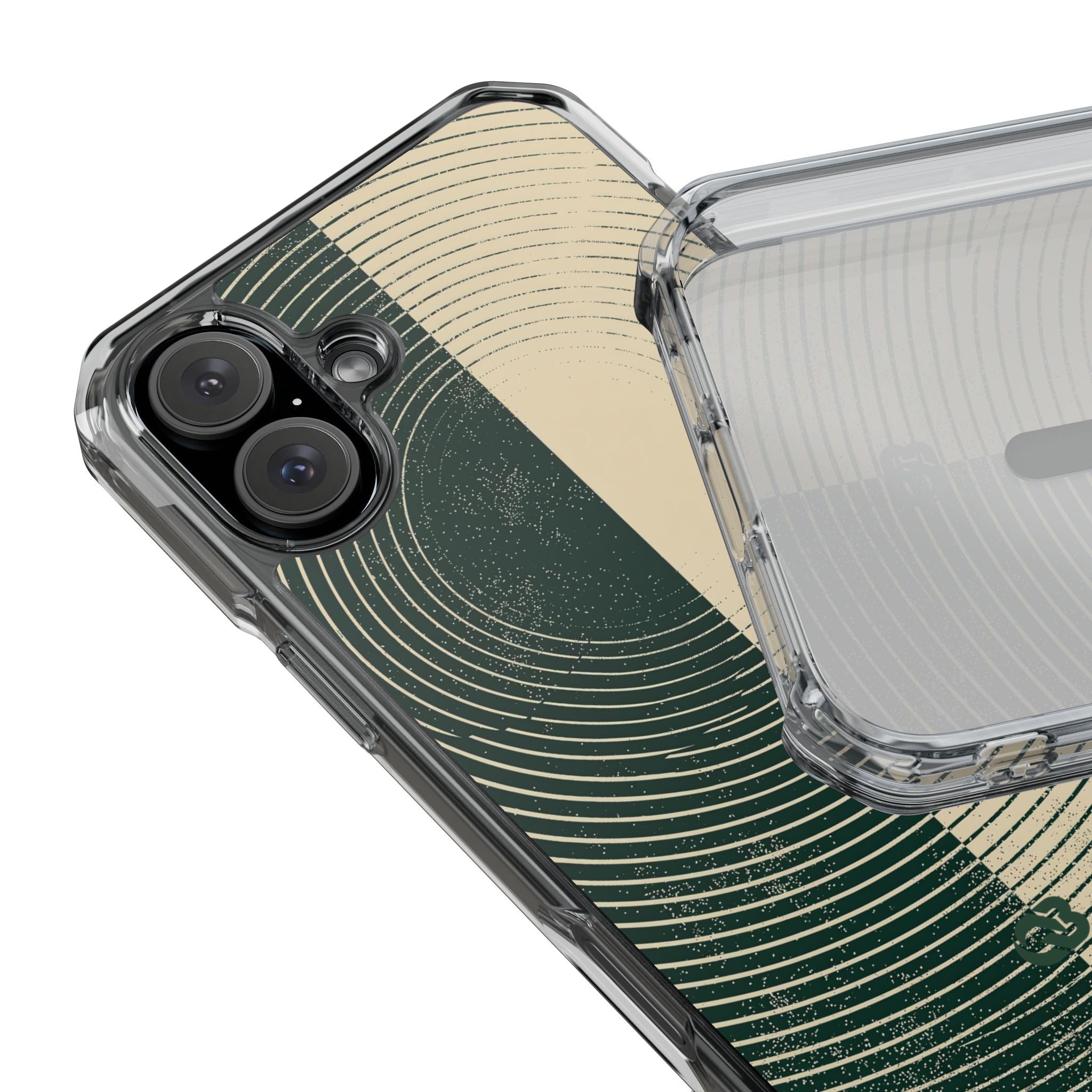 Green Impact MagSafe Phone Case for iPhone - Evergreen Split Grain