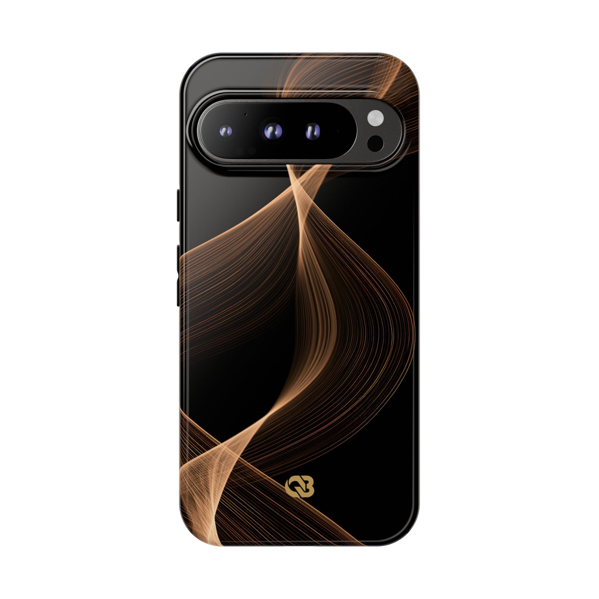 Brown Tough Phone Case for Google Pixel - Copper Silk Wave