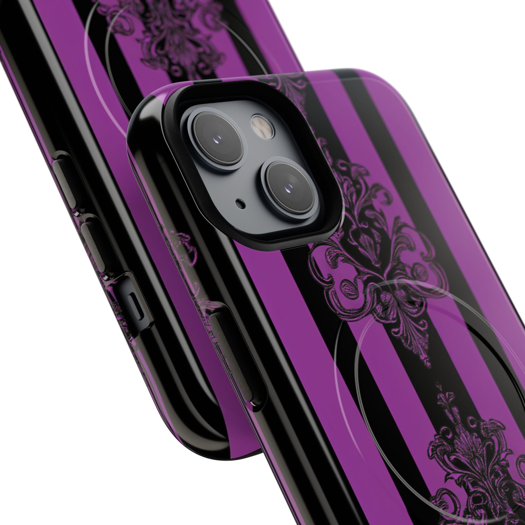 Damask Elegance Purple iPhone 14 Case - Tough+
