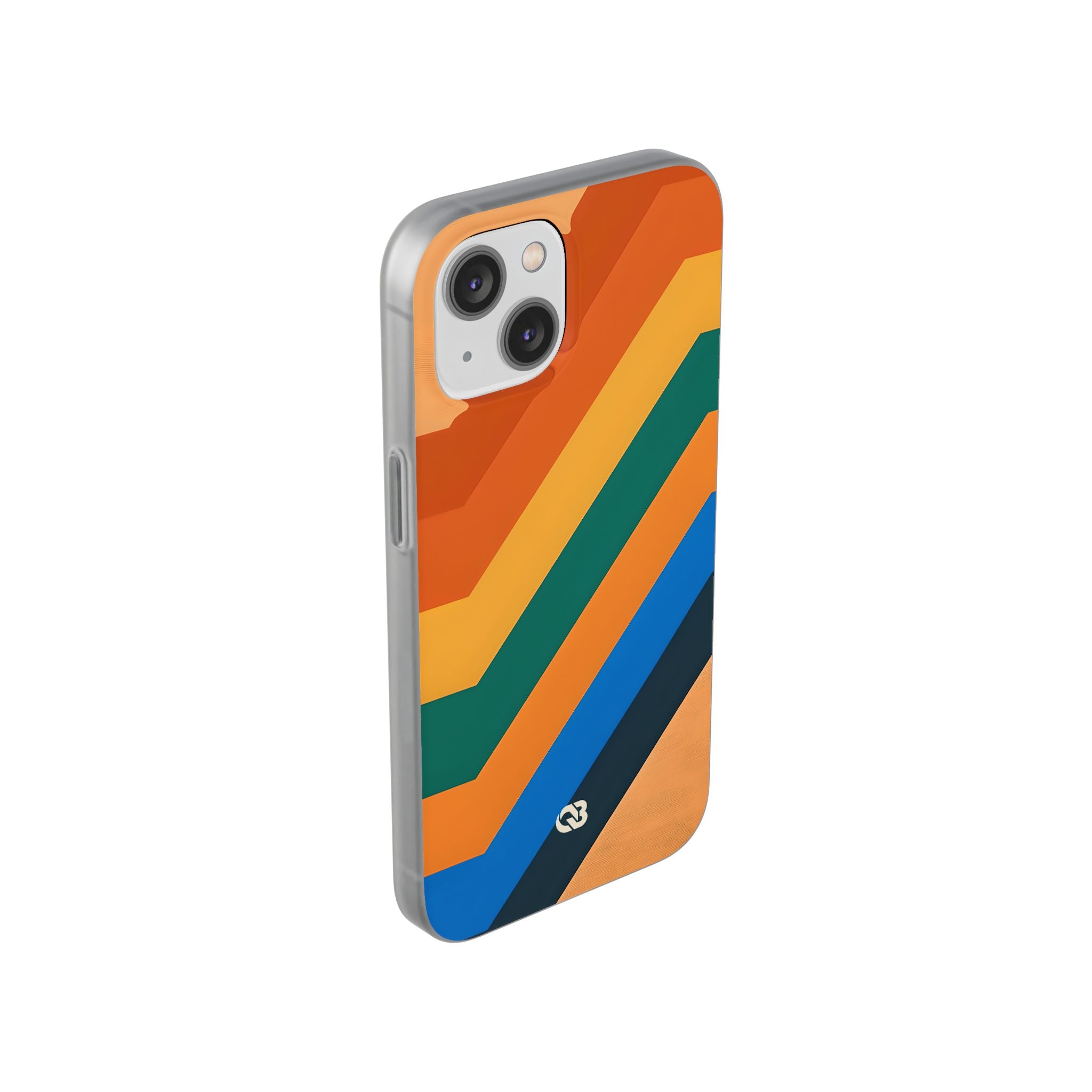 Retro Ridge Lines · Soft Phone Case for iPhone