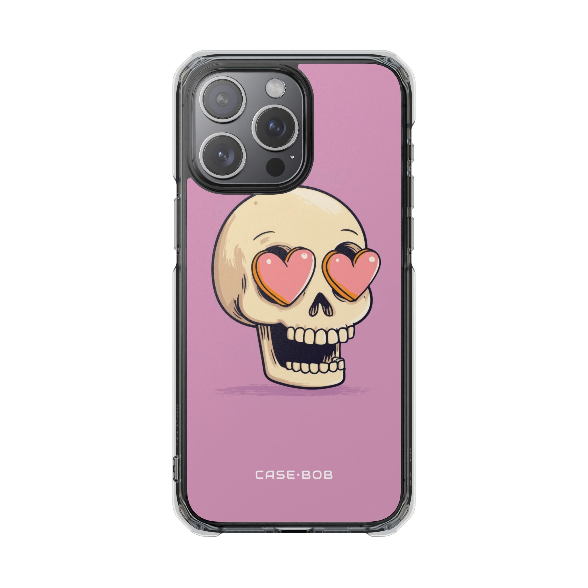 Heart Eyed Skull iPhone 15 Pro Max Case - Impact