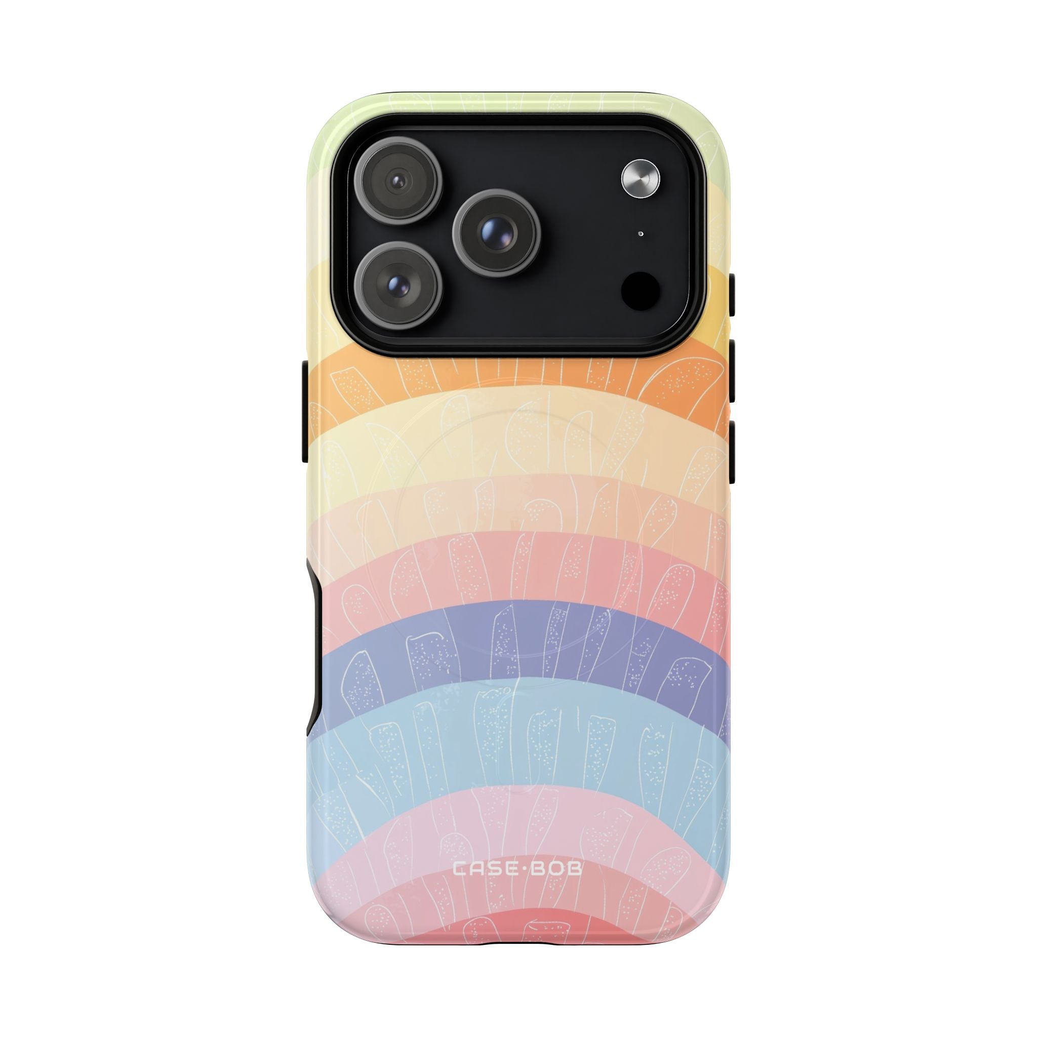 Pastel Rainbow Bands iPhone 17 Pro Case - Tough+ - CASE•BOB