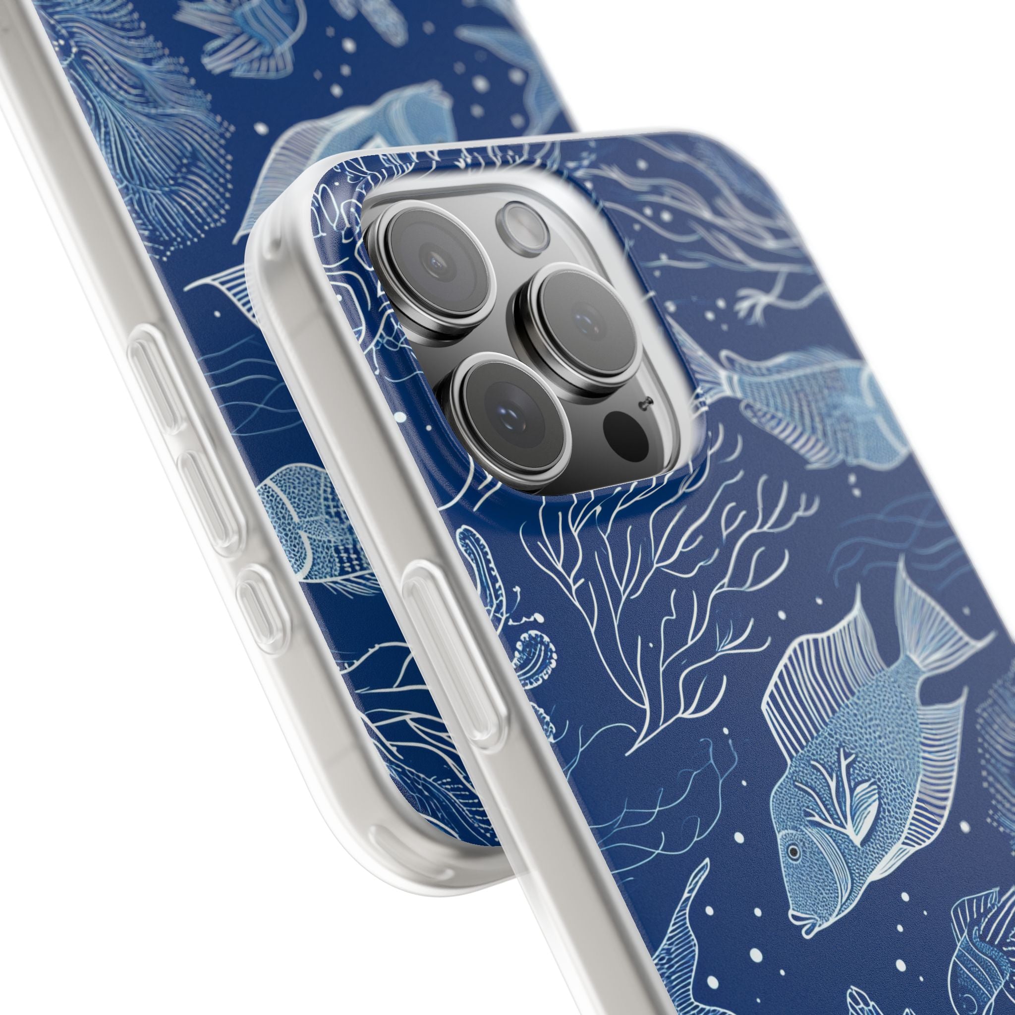 Navy Scale Reef iPhone 16 Pro Max Case - Soft