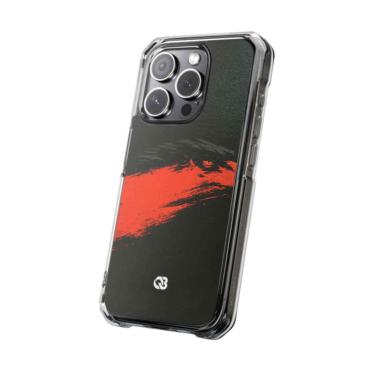Crimson Raptor Noir · Clear Impact Magnetic Phone Case for iPhone · Black