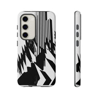 White Tough Phone Case for Samsung - Shattered Vector Spire