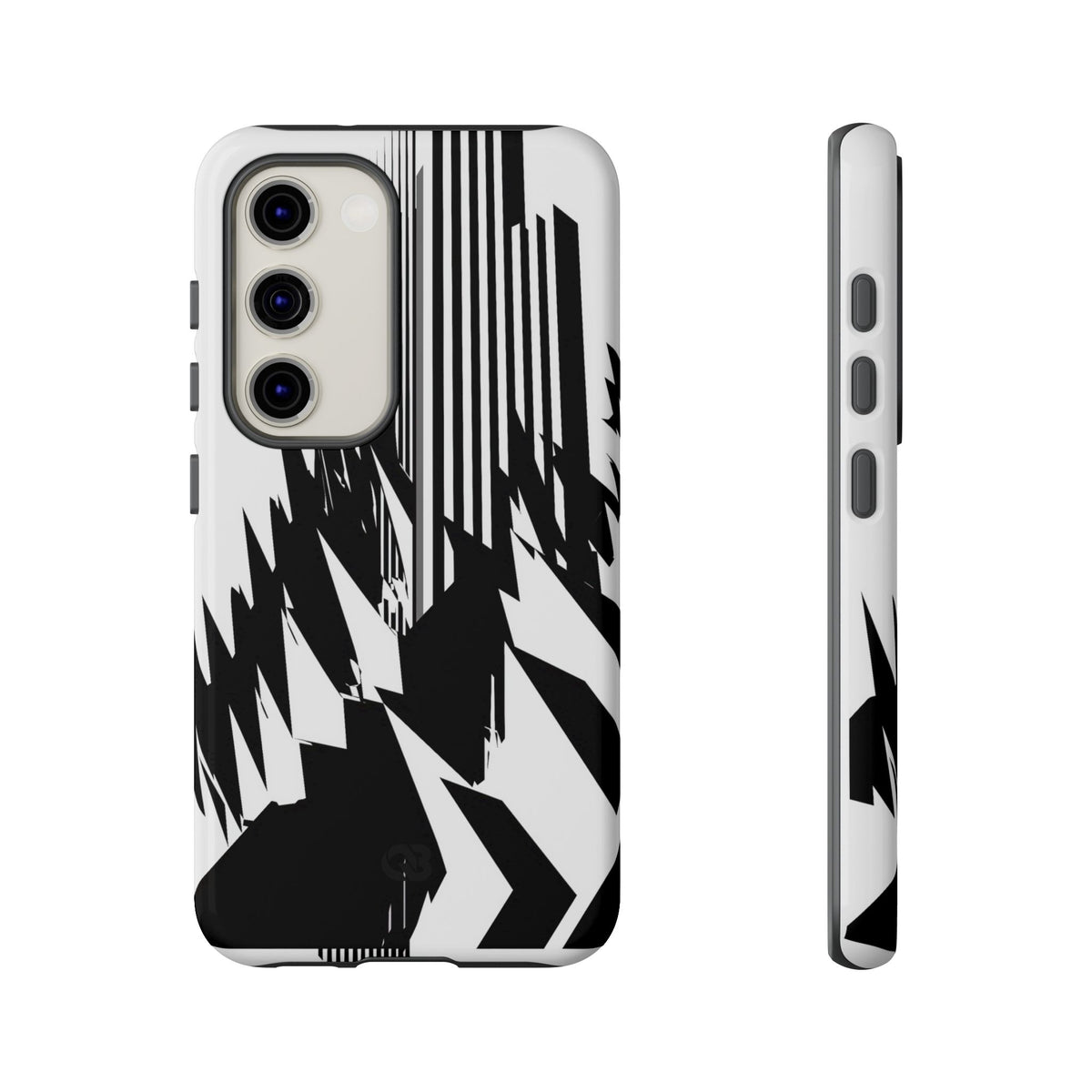 White Tough Phone Case for Samsung - Shattered Vector Spire