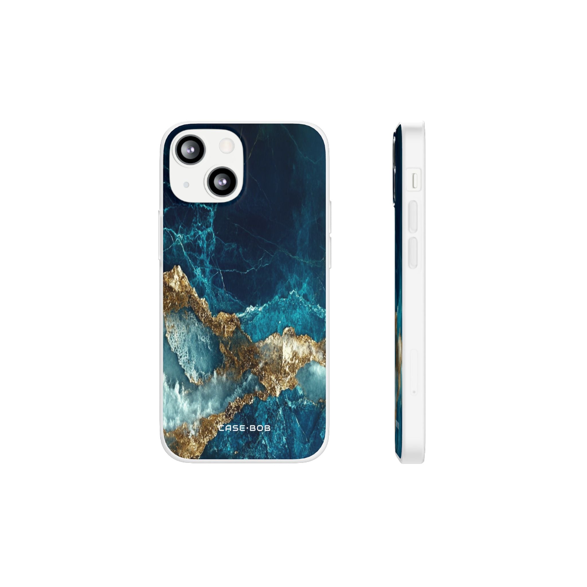 Jagged Gold Split iPhone 13 mini Case - Soft