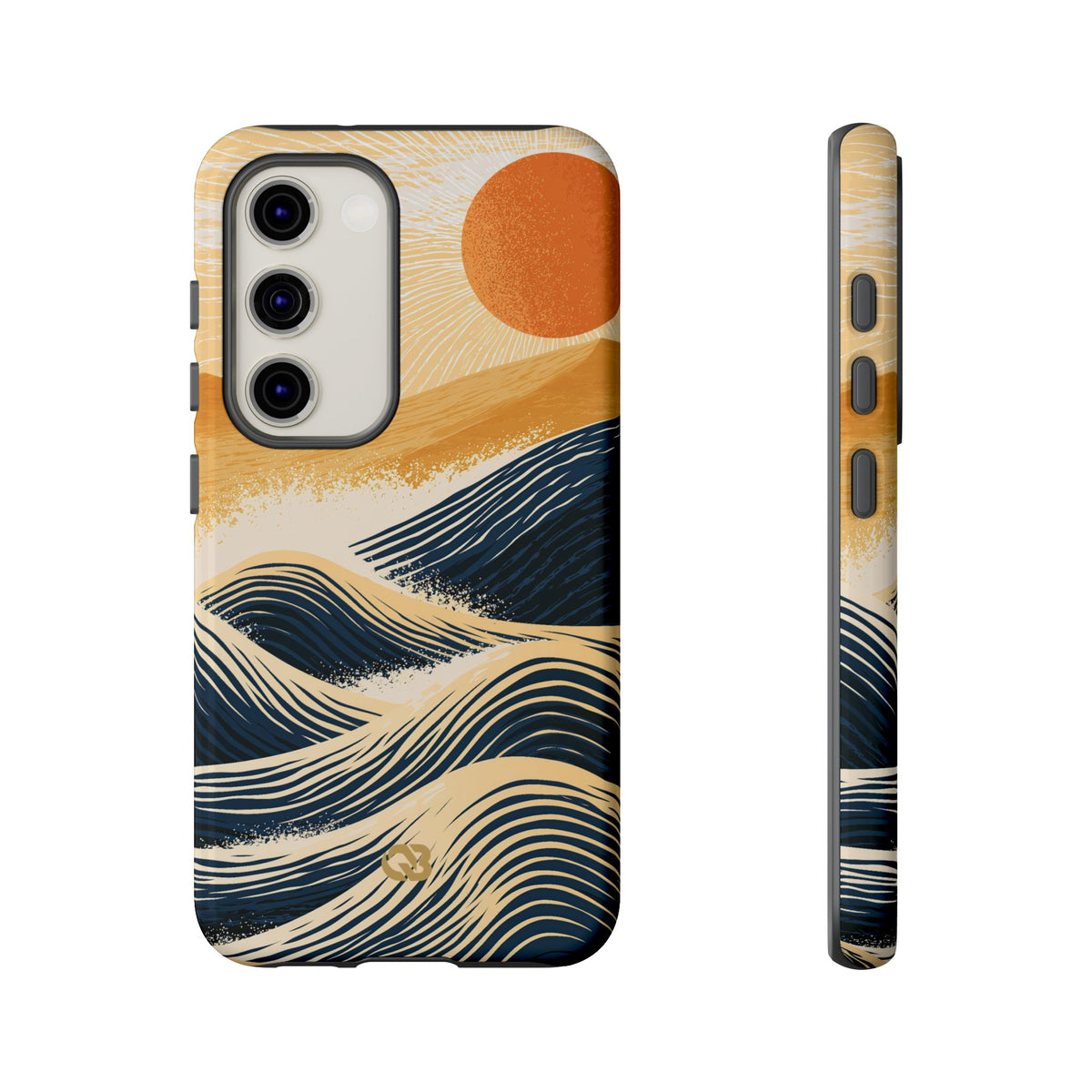 Blue Tough Phone Case for Samsung - Kyoto Cresting Tide