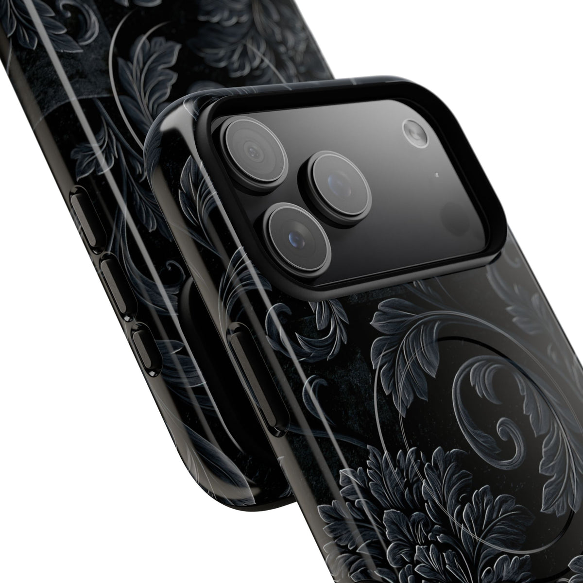 Obsidian Damask · Tough 2.0 Magnetic Phone Case for iPhone · Black