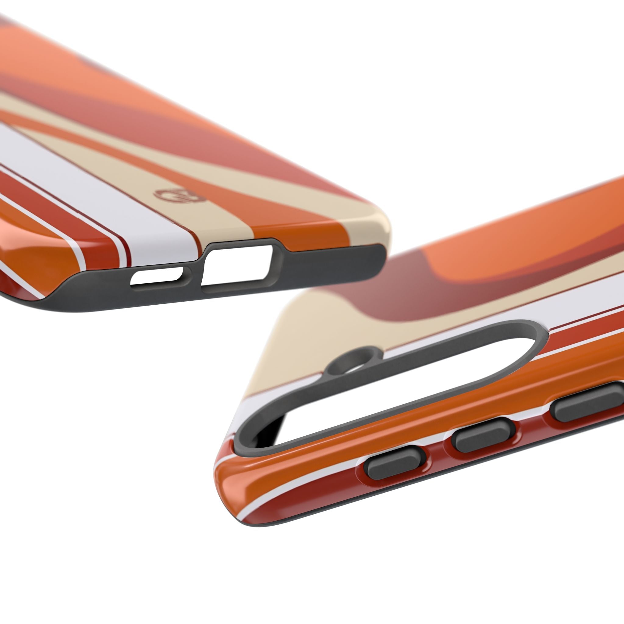 Orange Tough Phone Case for Samsung - Terracotta Metro Line