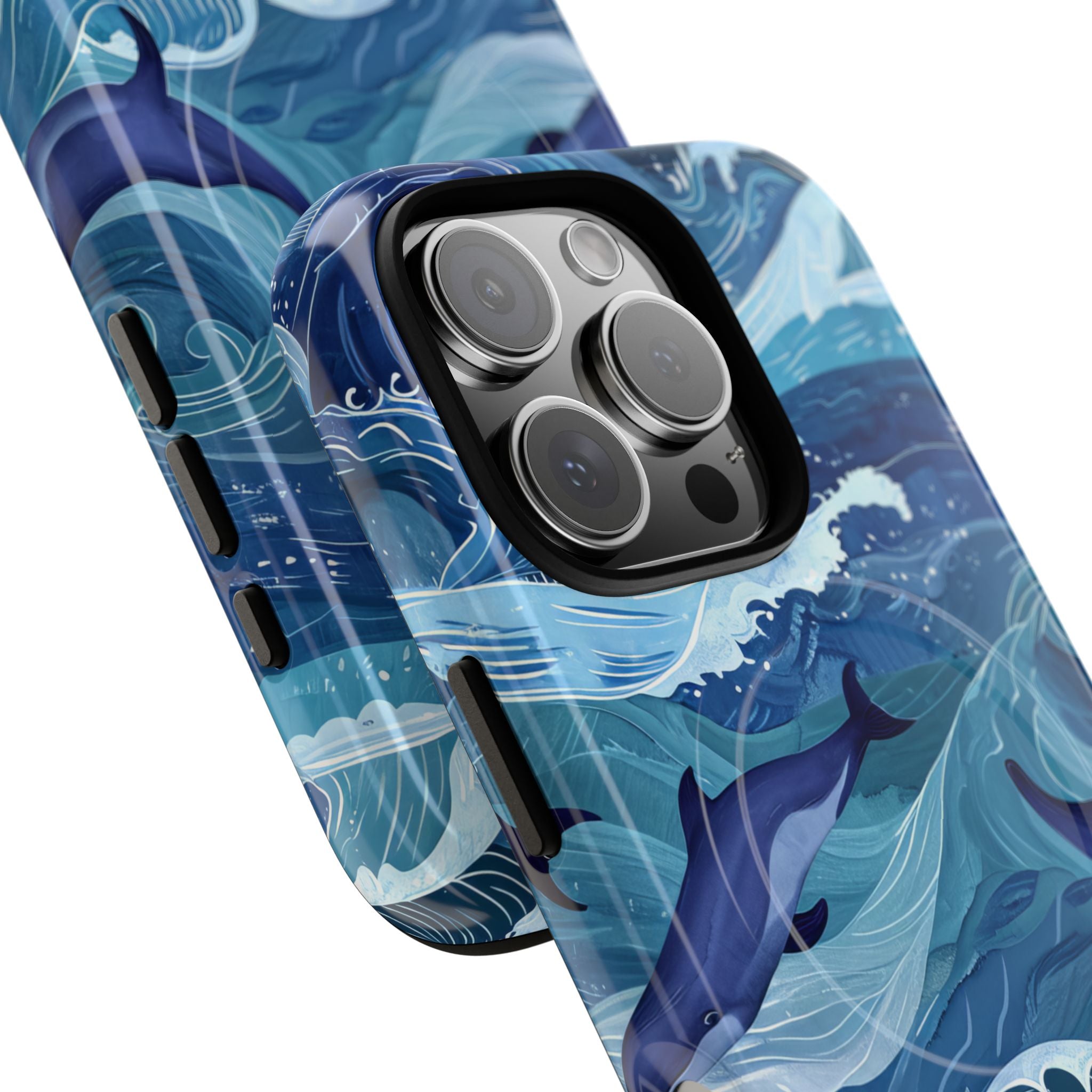 Dolphin Waves iPhone 16 Pro Case - Tough+
