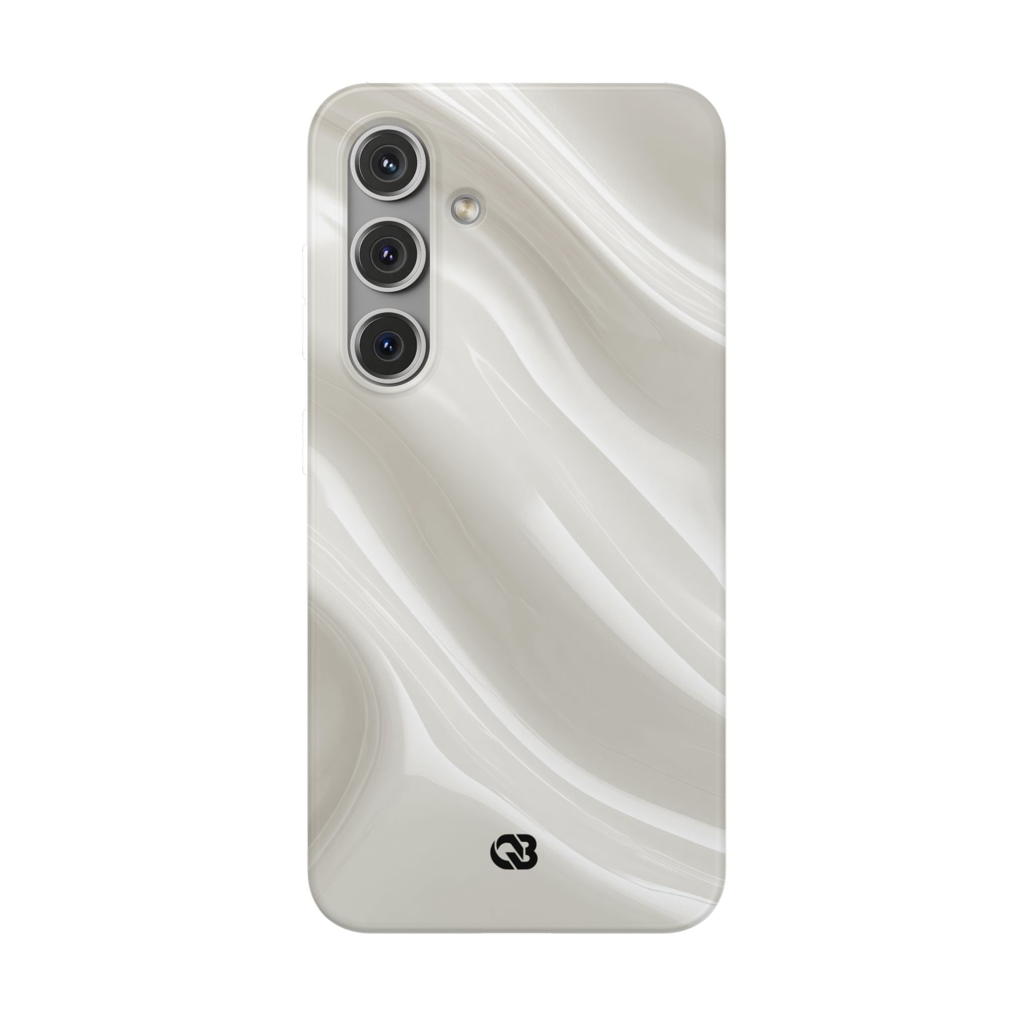 White Lite Phone Case for Samsung - Polished Ivory Wave