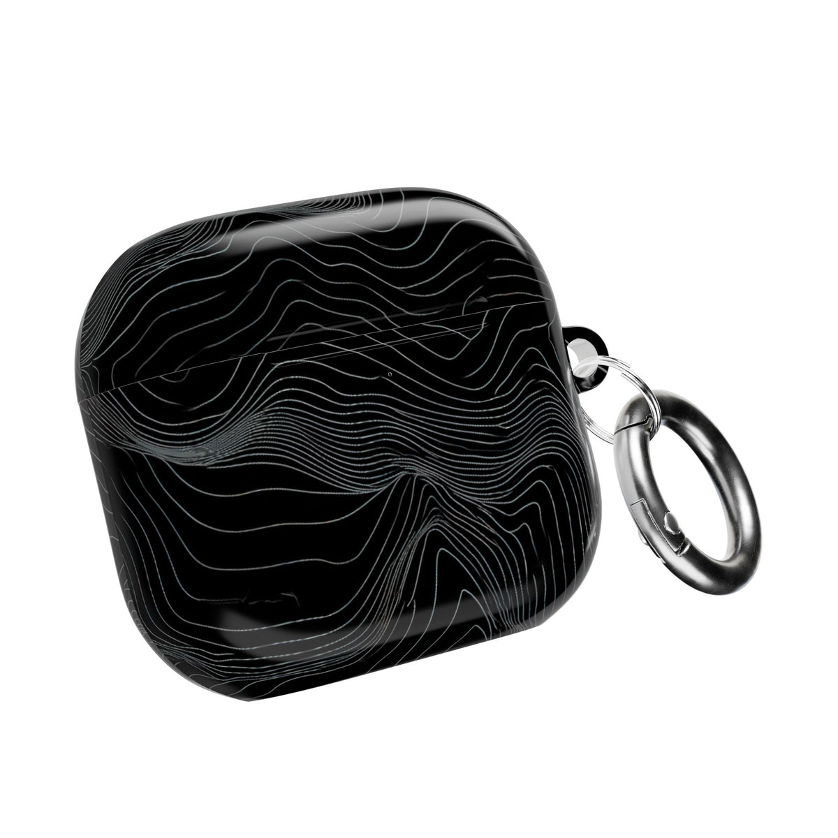 Obsidian Contour Elevation · Hard Case for AirPods & AirPods Pro · Black