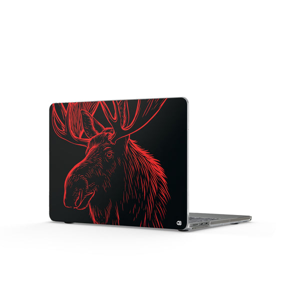 Nordic Elk · Clear Hard Case for MacBook · Black