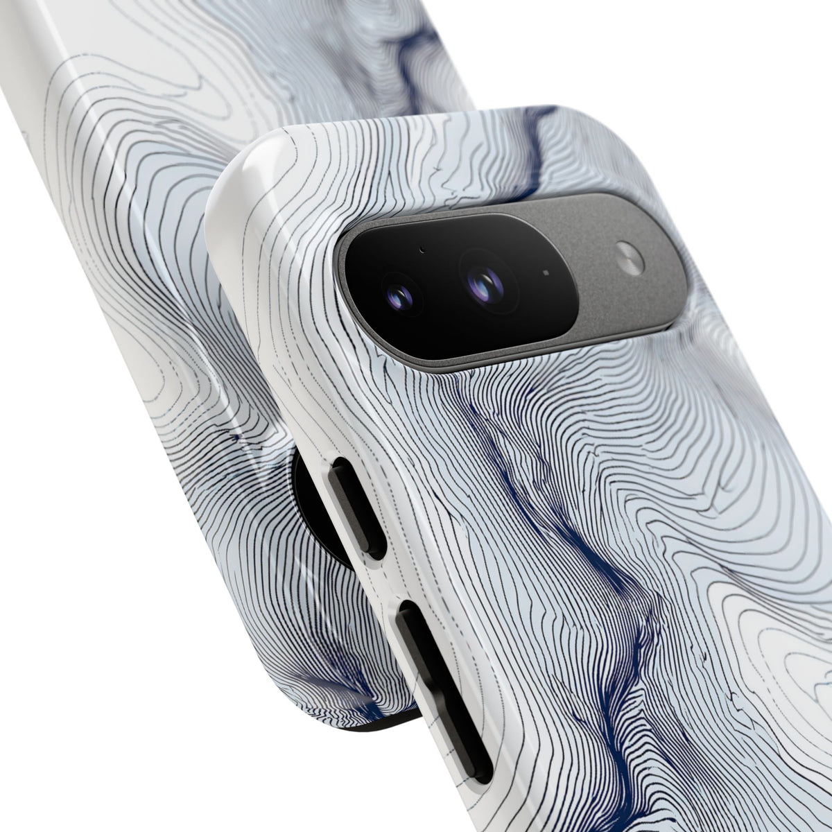 Nordic Ridge Contour · Tough Phone Case for Pixel · White