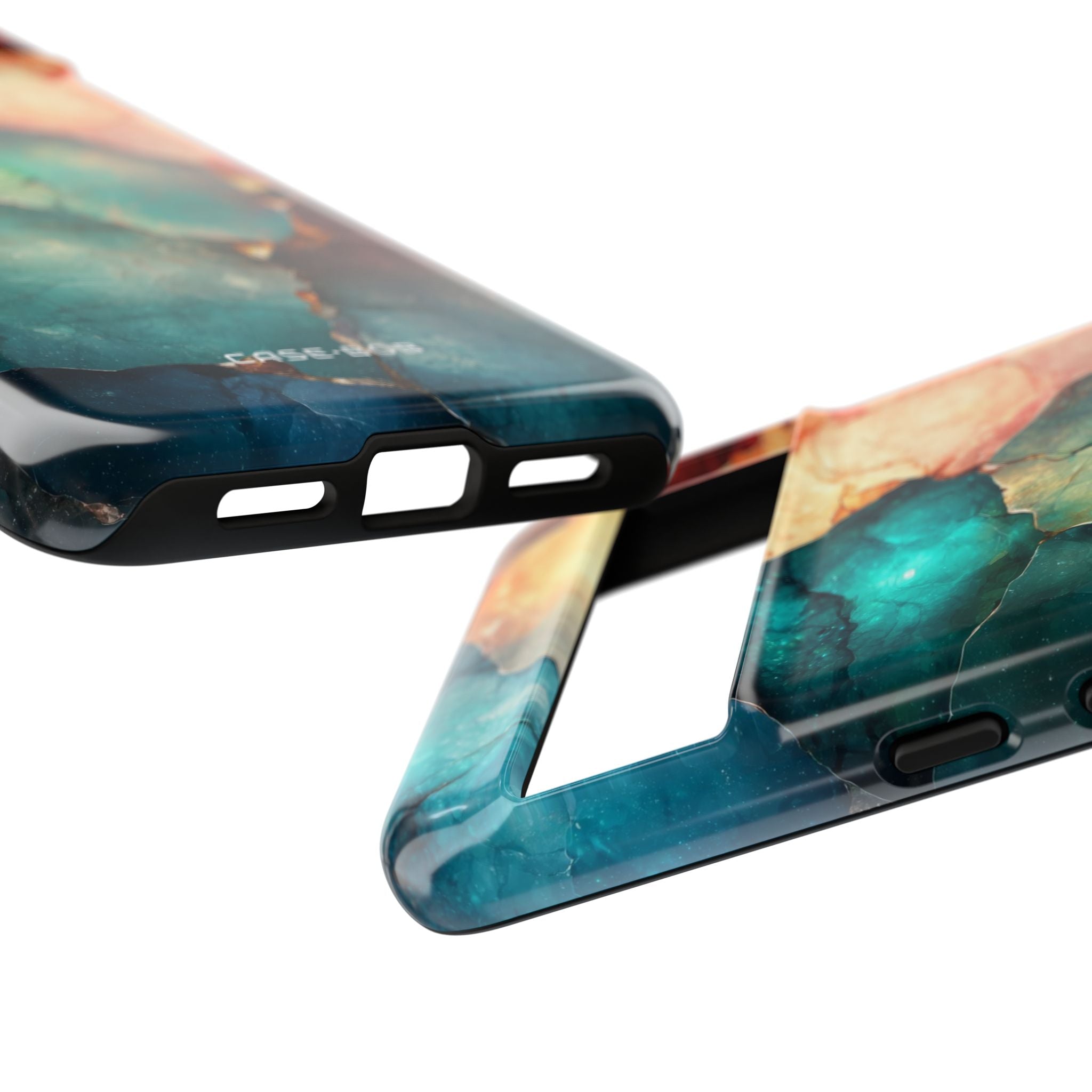 Teal Mosaic Veins Google Pixel 8 Pro Case - Tough