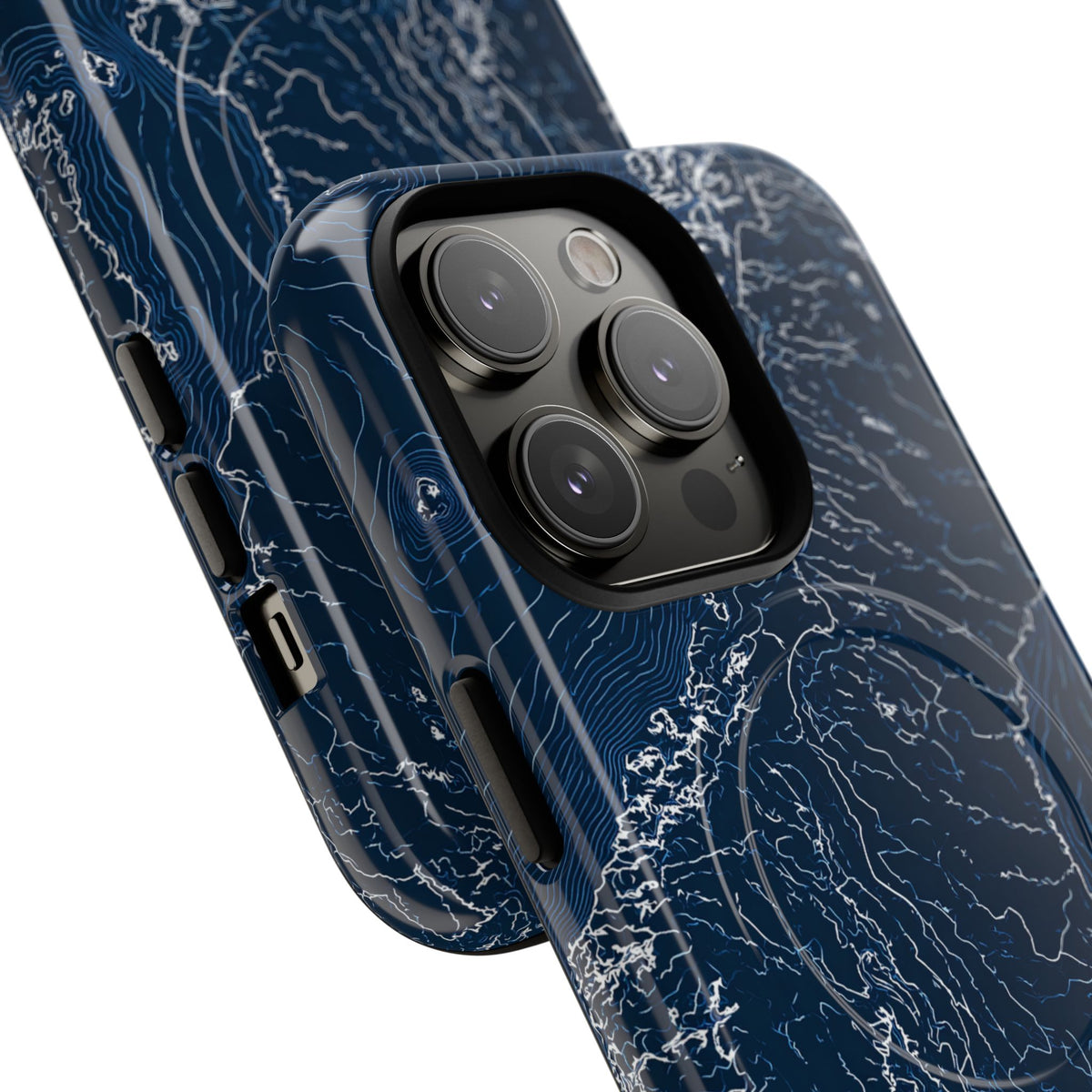 Nordic Contour Chart · Tough 2.0 Magnetic Phone Case for iPhone · Blue