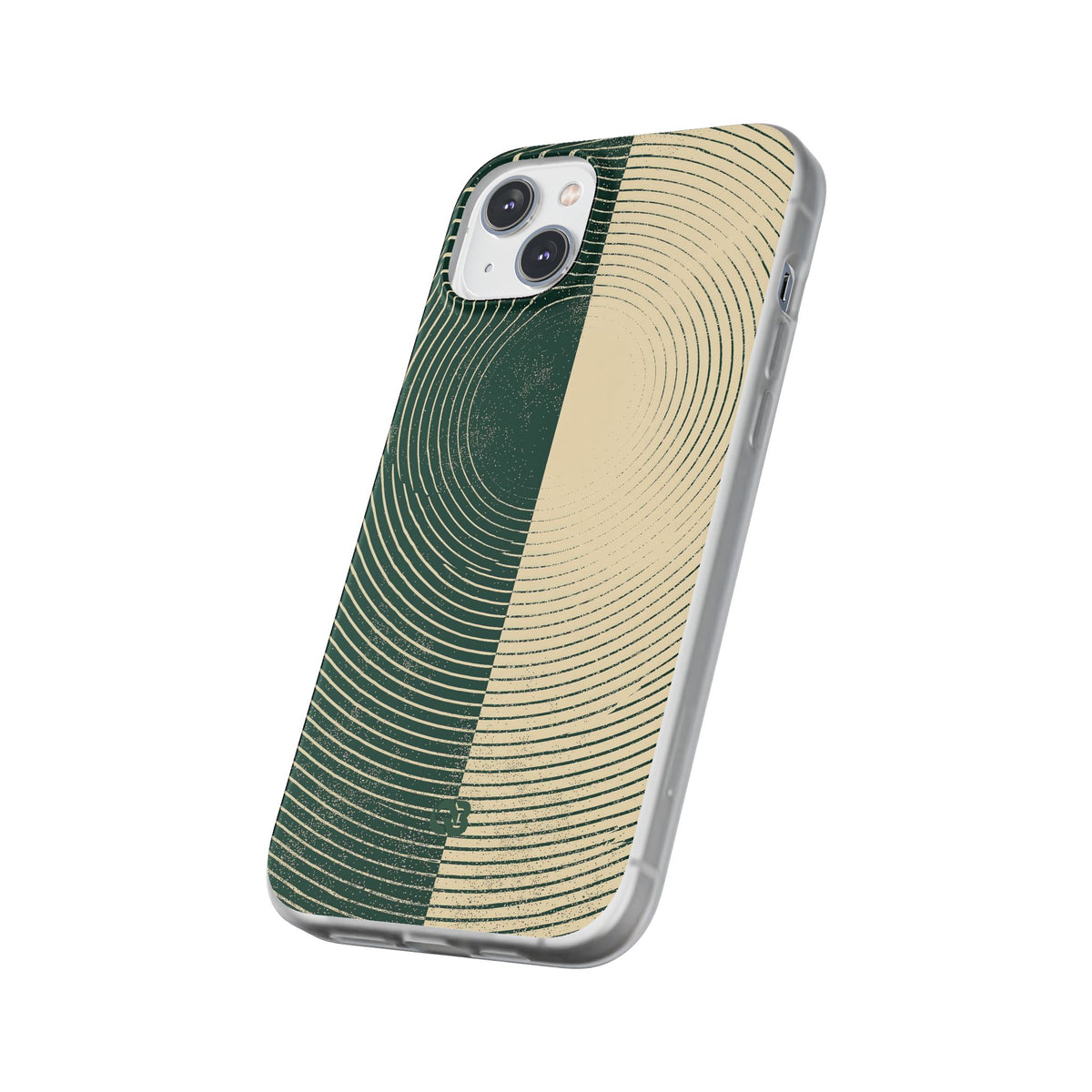 Green Lite Phone Case for iPhone - Evergreen Split Grain