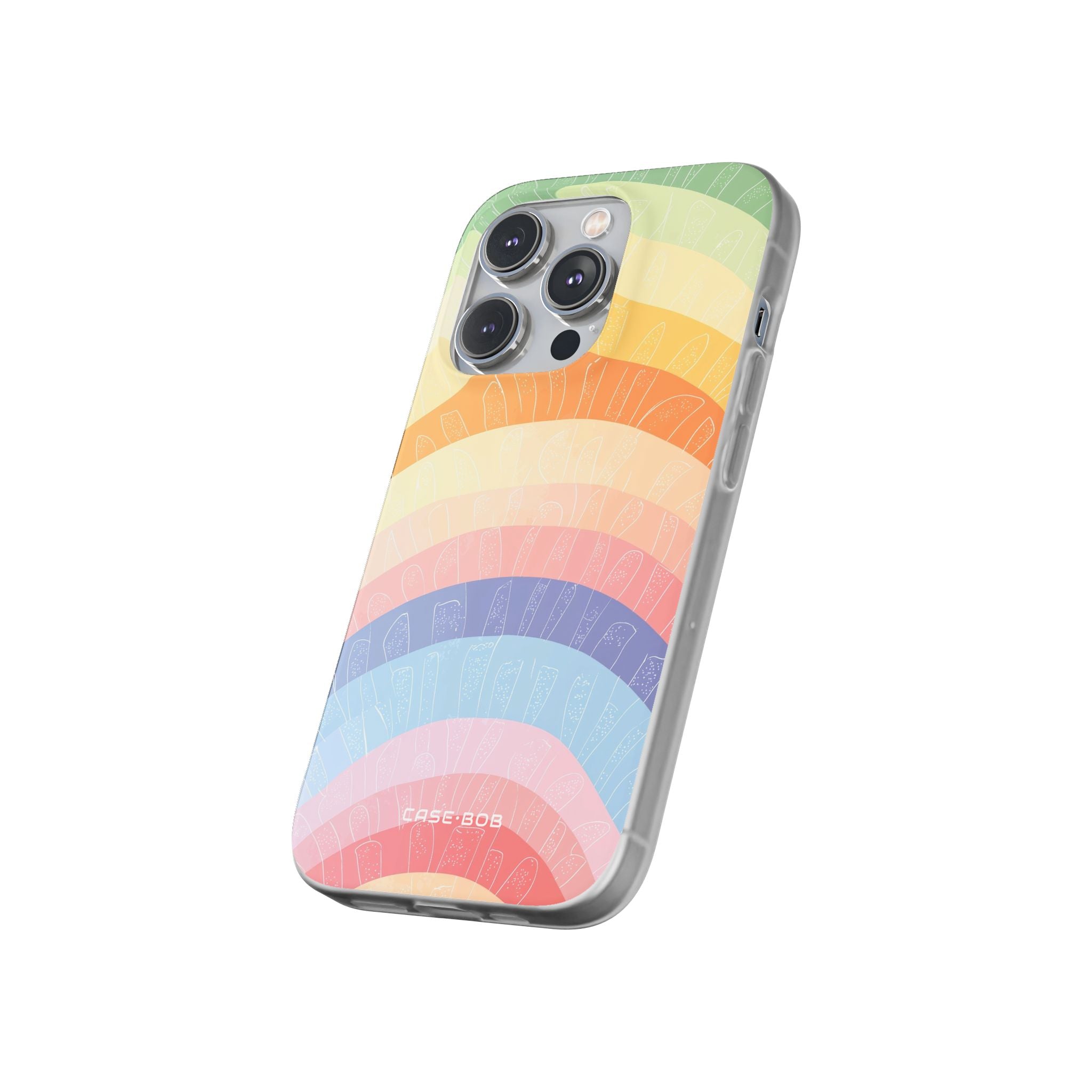 Pastell Regenbogen Bänder iPhone 14 Pro Case - Soft