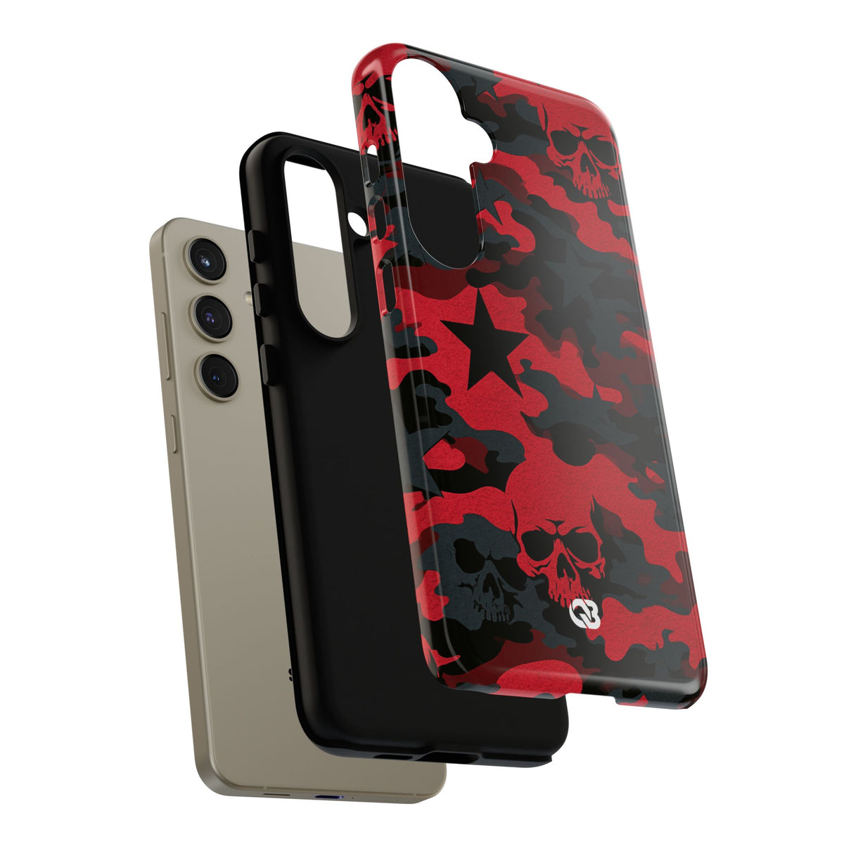 Crimson Skull Camo · Tough Phone Case for Samsung · Red