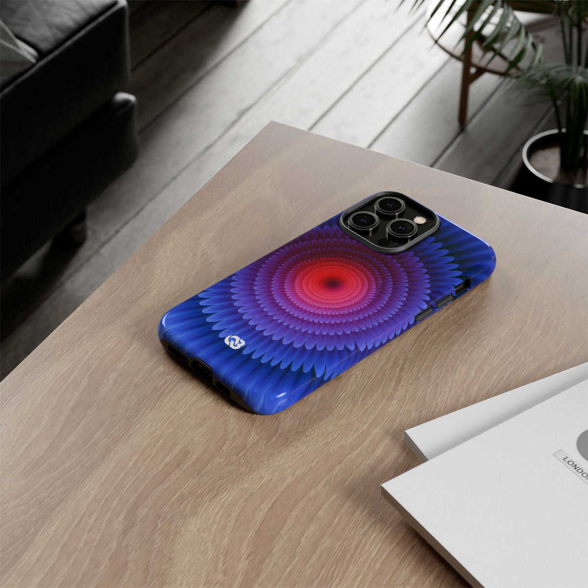 Radial Spectrum Bloom · Tough Phone Case for iPhone · Blue