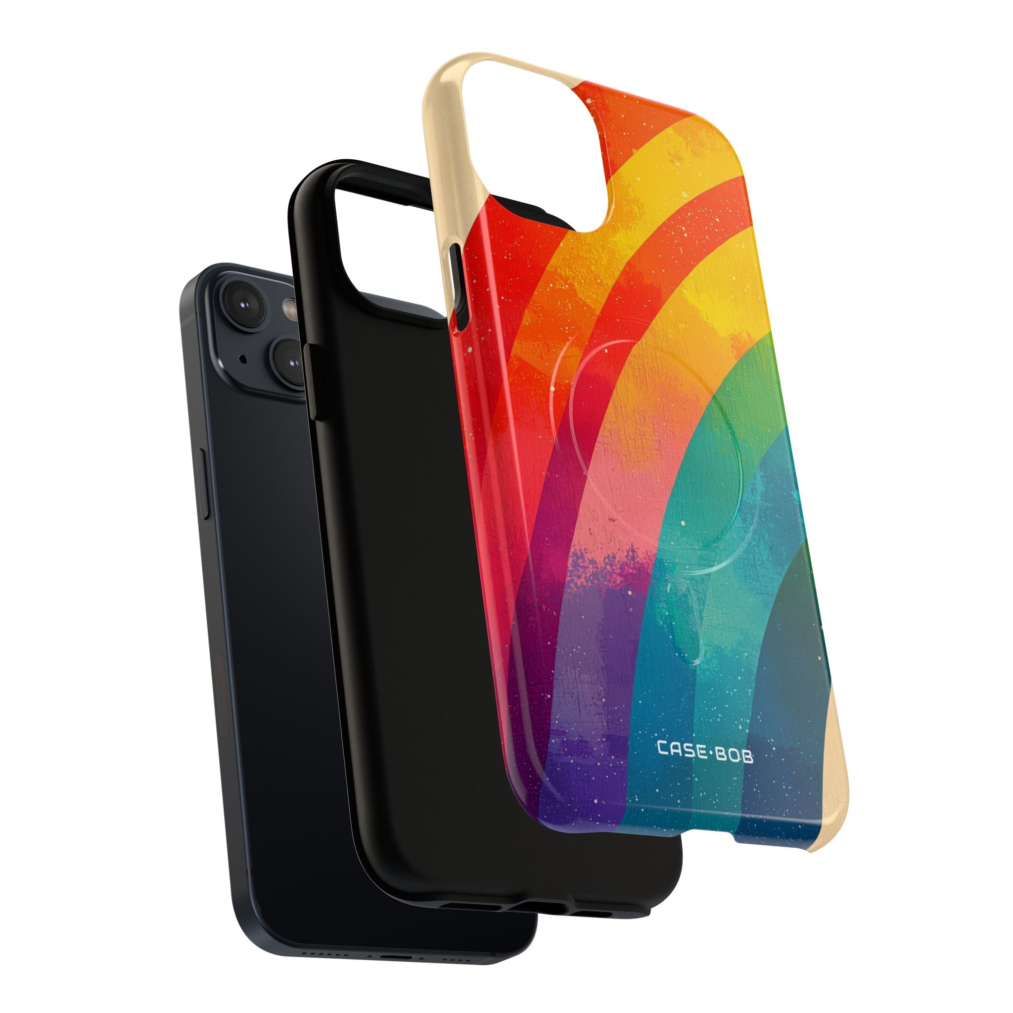 Texturiertes Rainbow Arc iPhone 14 Plus Case - Tough+