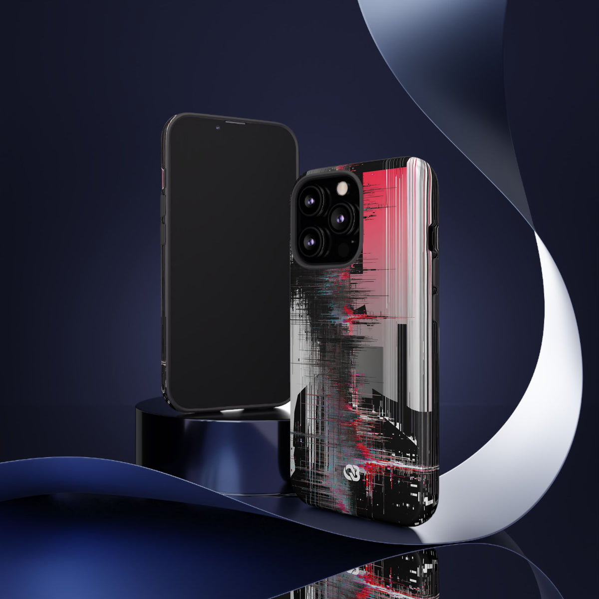 Orbital Static · Tough Phone Case for iPhone · Black