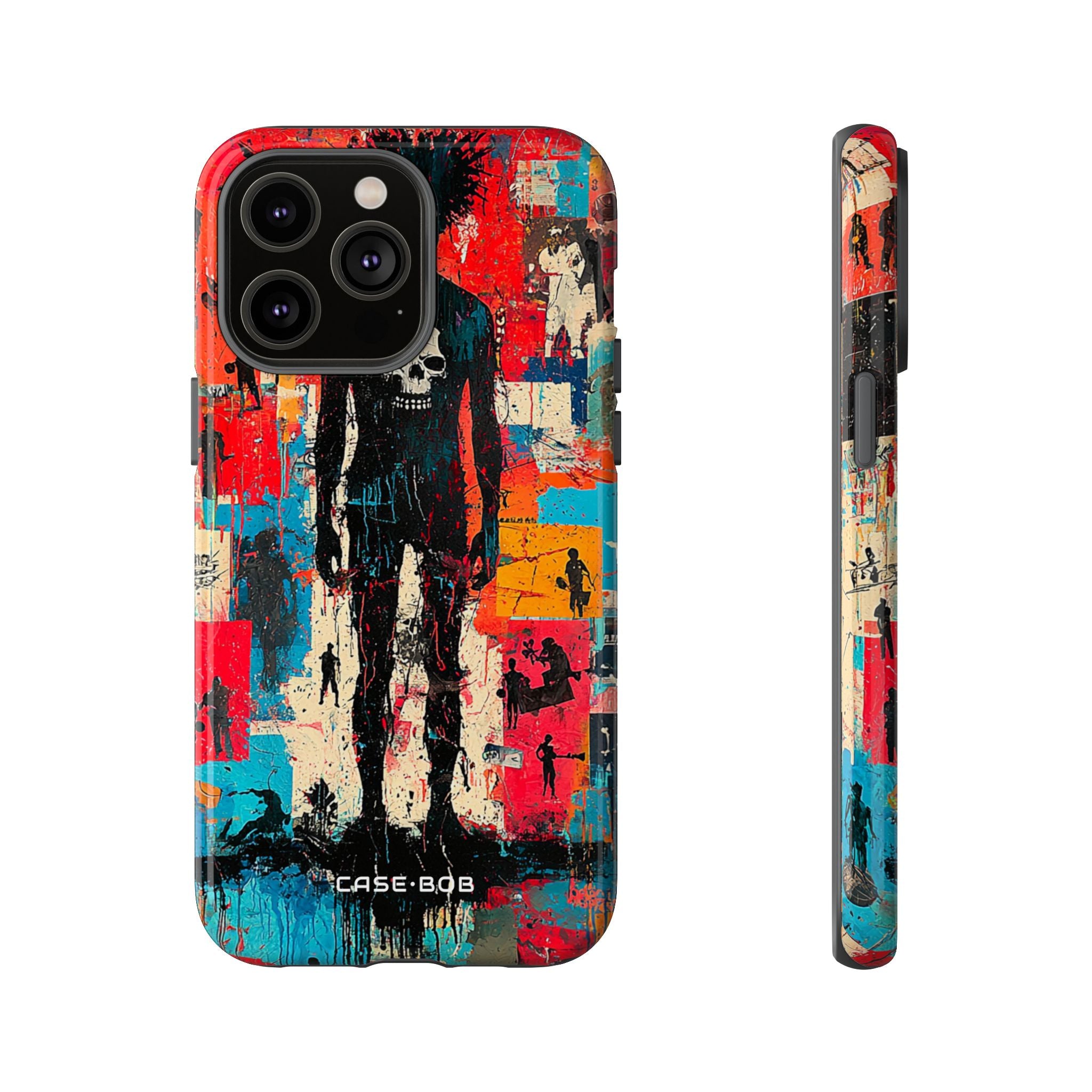 Spiky Skull Silhouette iPhone 14 Pro Max Case - Tough