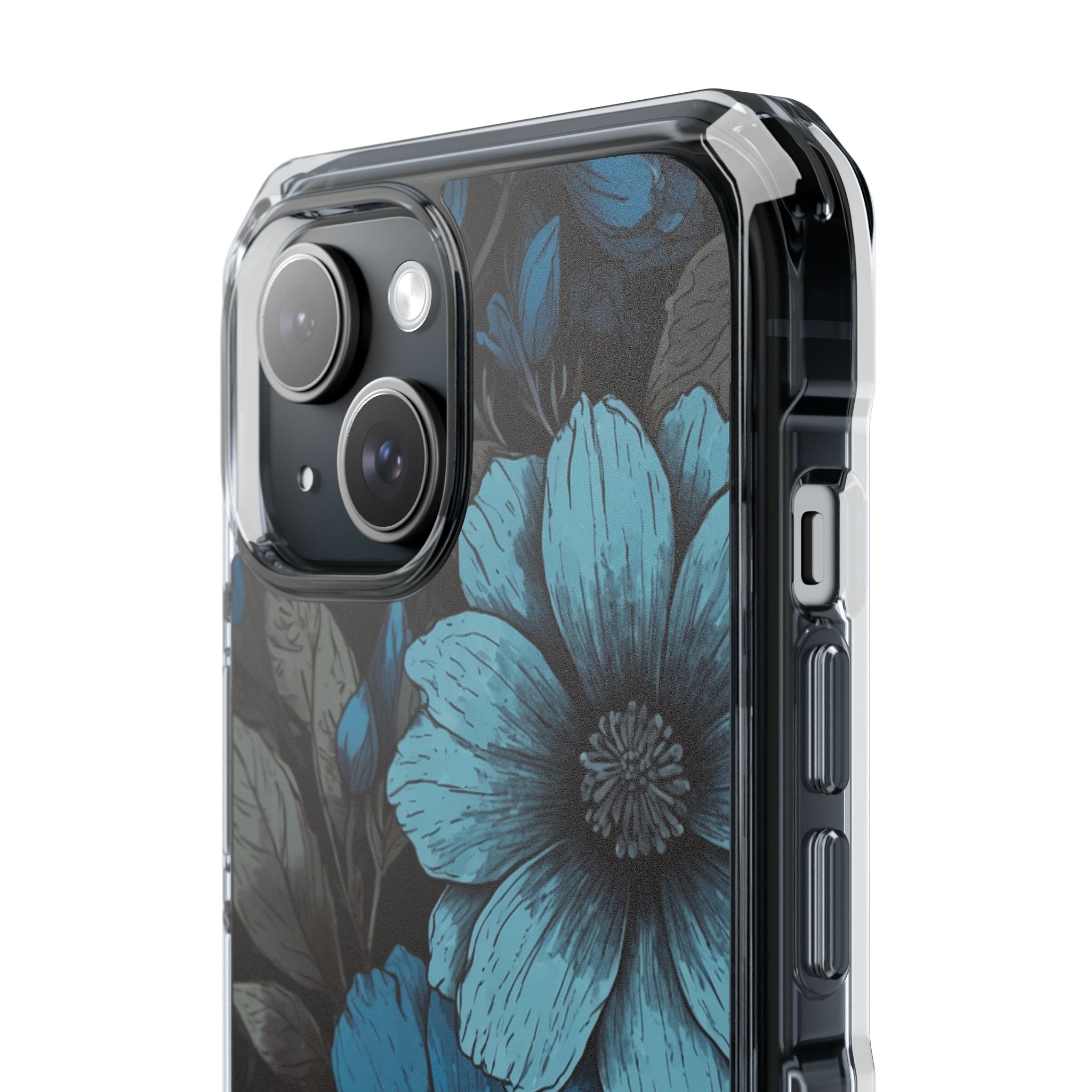 Blue Bloom iPhone 15 Case - Impact