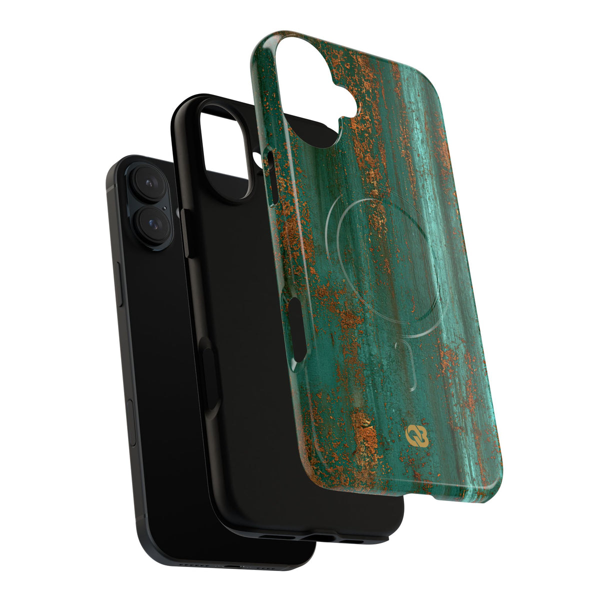 Teal Tough 2.0 Magsafe Phone Case for iPhone - Verdigris Copper Siding