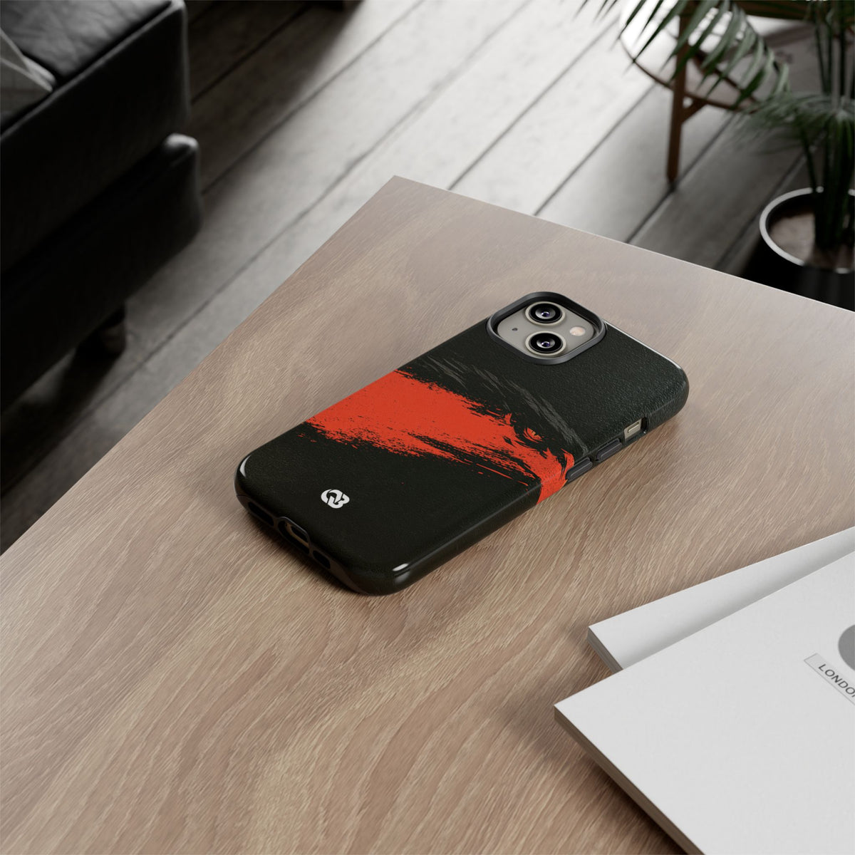 Crimson Raptor Noir · Tough Phone Case for iPhone · Black