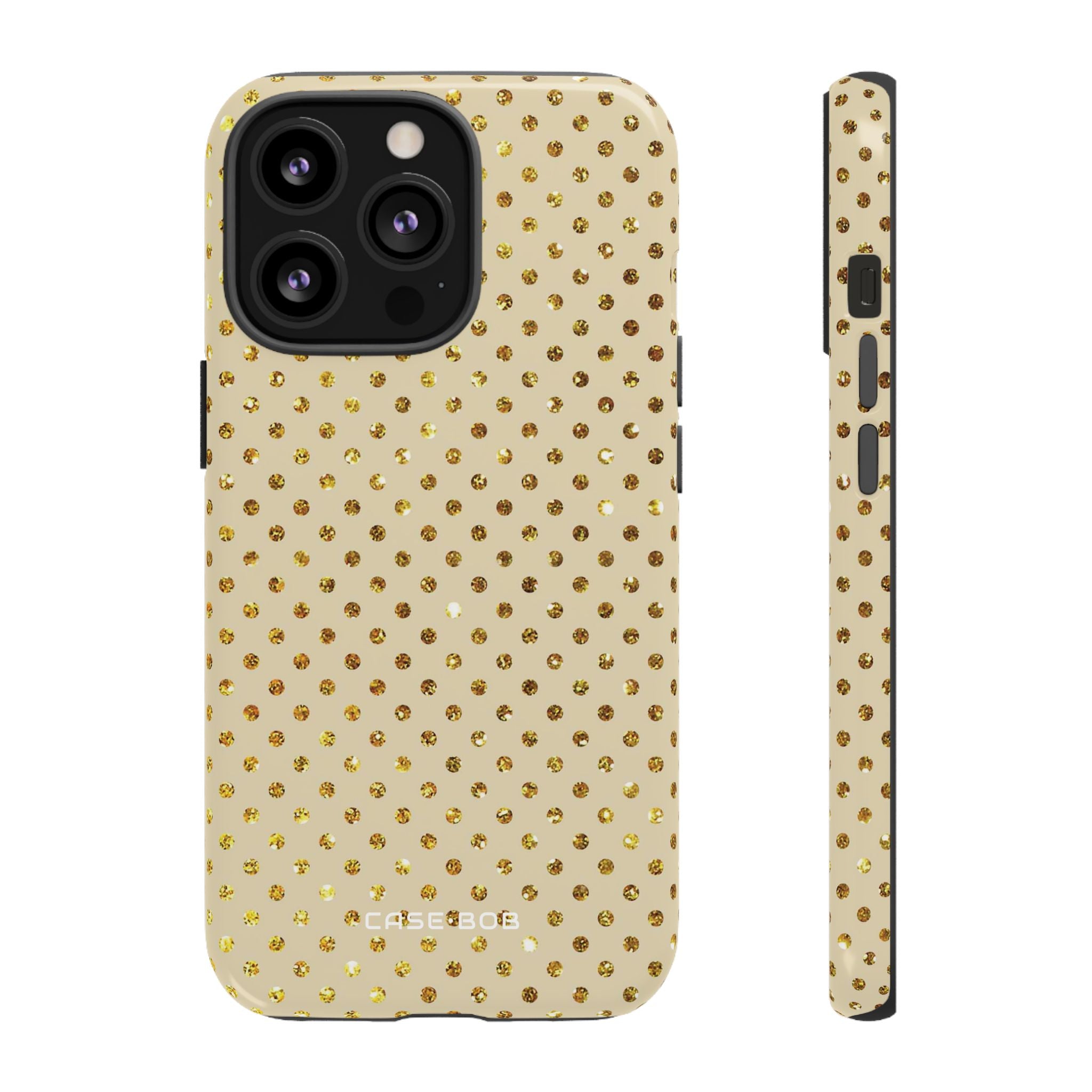 Guldglitter Gitter iPhone 13 Pro Cover - Tough
