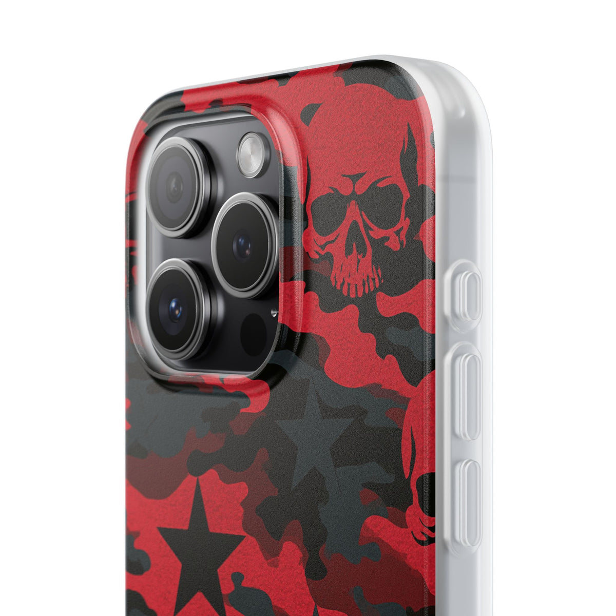 Crimson Skull Camo · Lite Phone Case for iPhone · Red