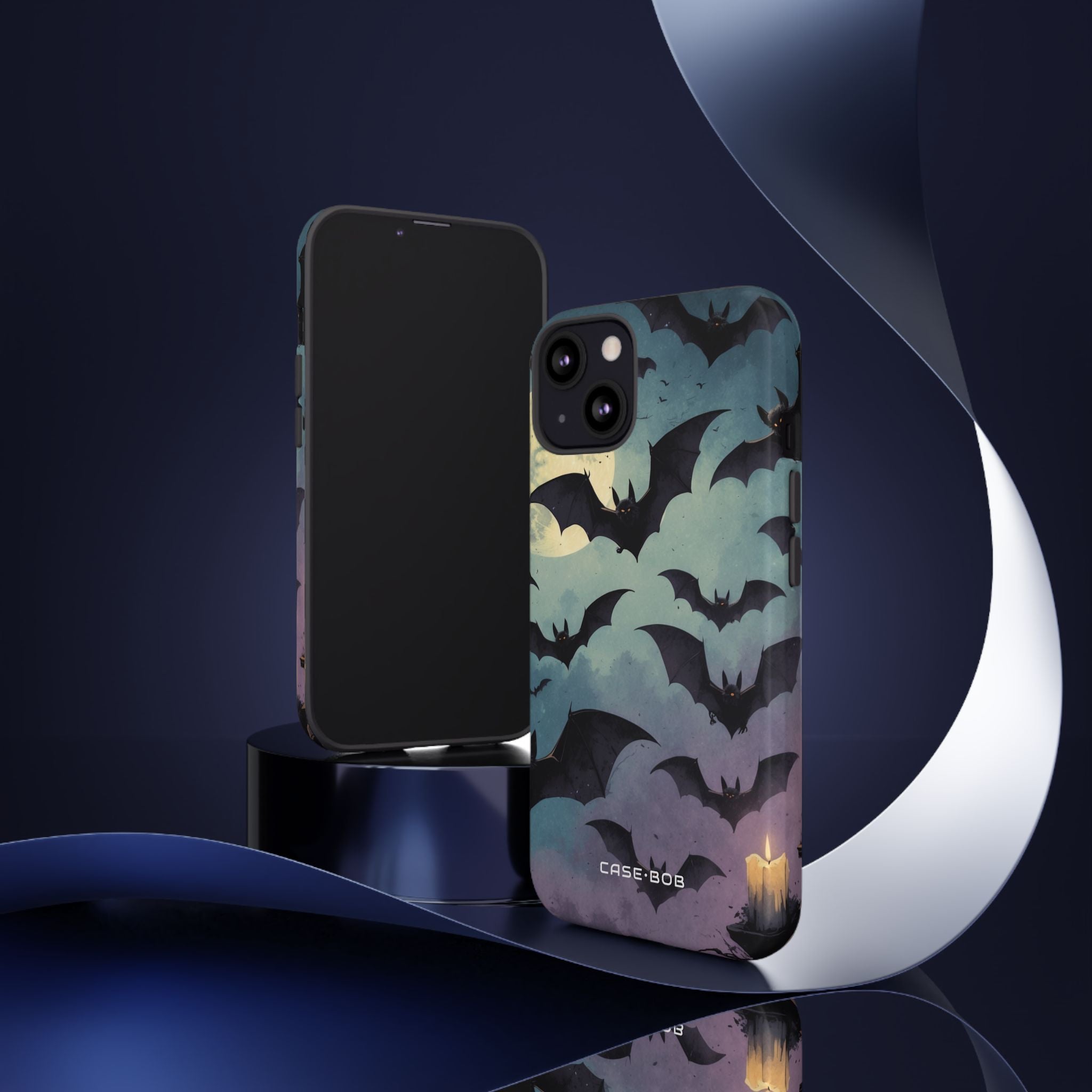 Glowing Bat Swarm iPhone 13 Case - Tough