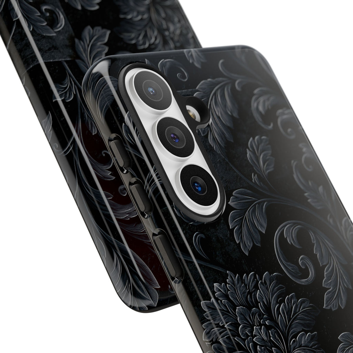 Obsidian Damask · Tough Phone Case for Samsung · Black
