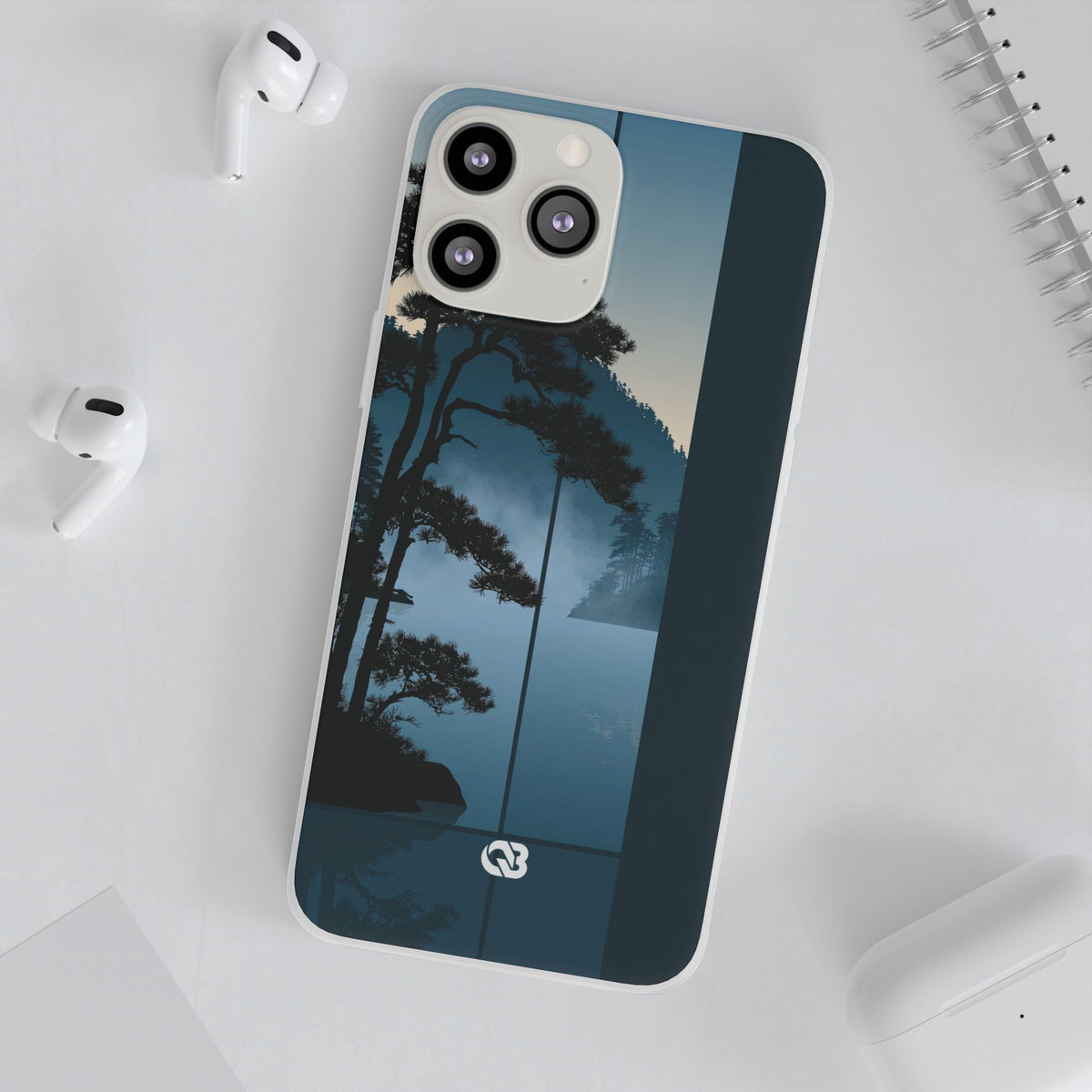 Misty Pine Horizon · Lite Phone Case for iPhone · Teal