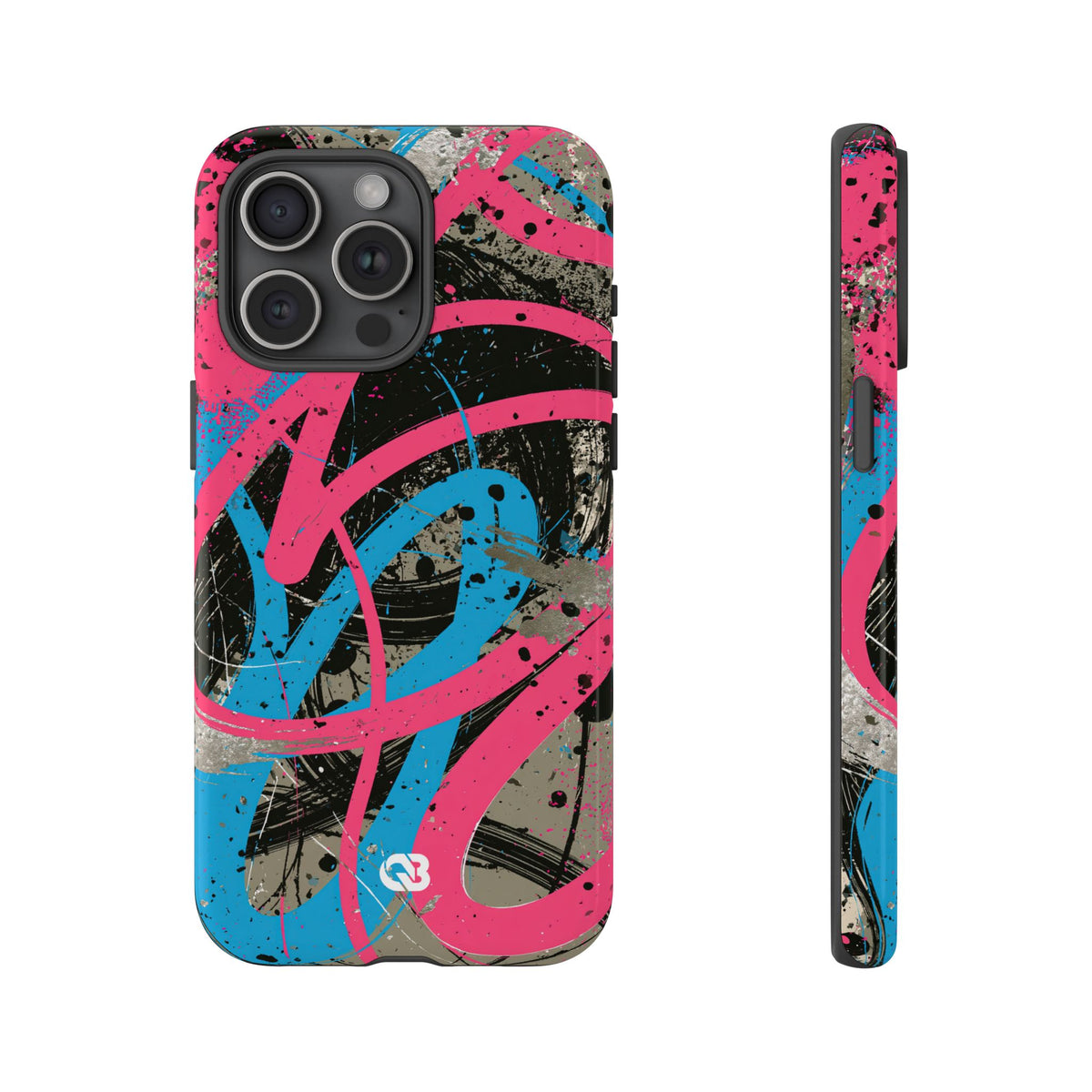 Cyber Splatter Flow · Tough Phone Case for iPhone · Pink