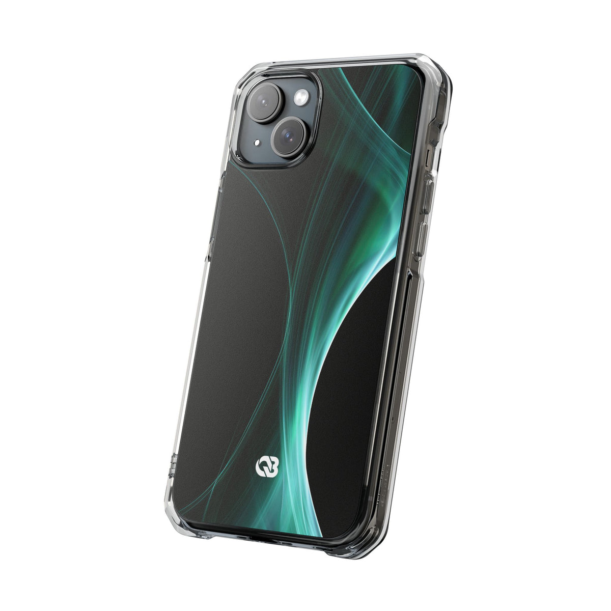 Emerald Lumen · Clear Impact Magnetic Phone Case for iPhone · Green