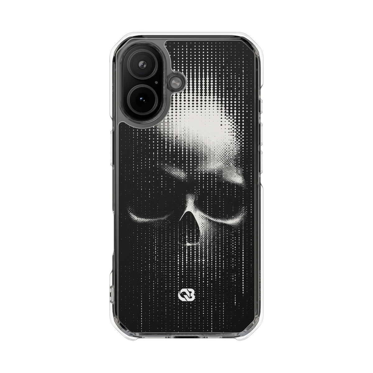 Raster Phantom · Clear Impact Magnetic Phone Case for iPhone · Black