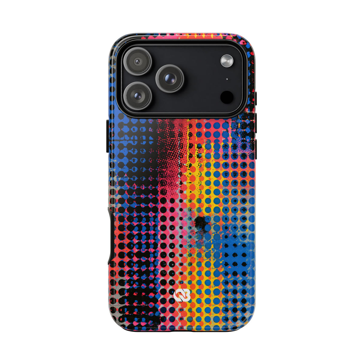 Chromatic Halftone Grid · Tough Phone Case for iPhone · Blue