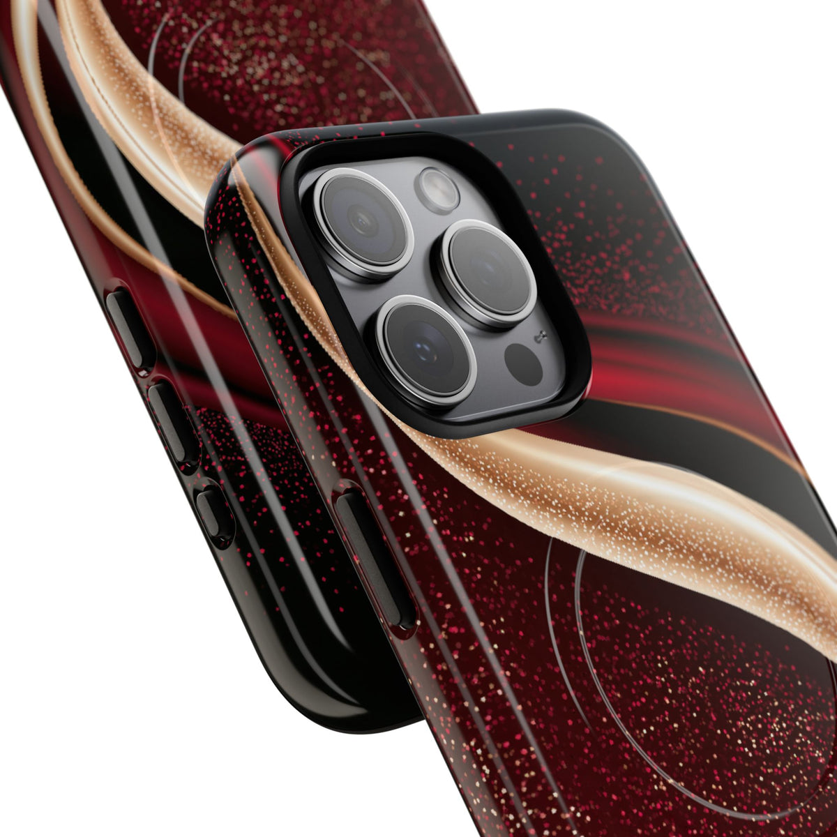 Gilded Crimson Flow · Tough 2.0 Magnetic Phone Case for iPhone · Red