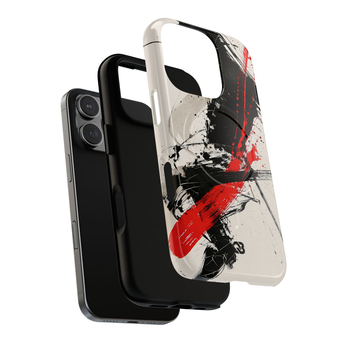 Crimson Sumi Slash · Tough 2.0 Magnetic Phone Case for iPhone · White
