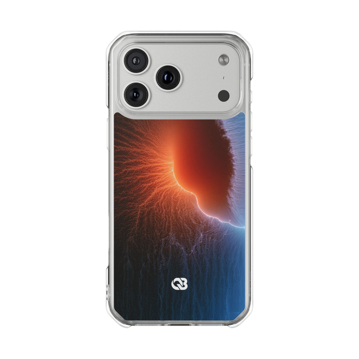 Thermal Aura Pulse · Clear Impact Magnetic Phone Case for iPhone · Blue